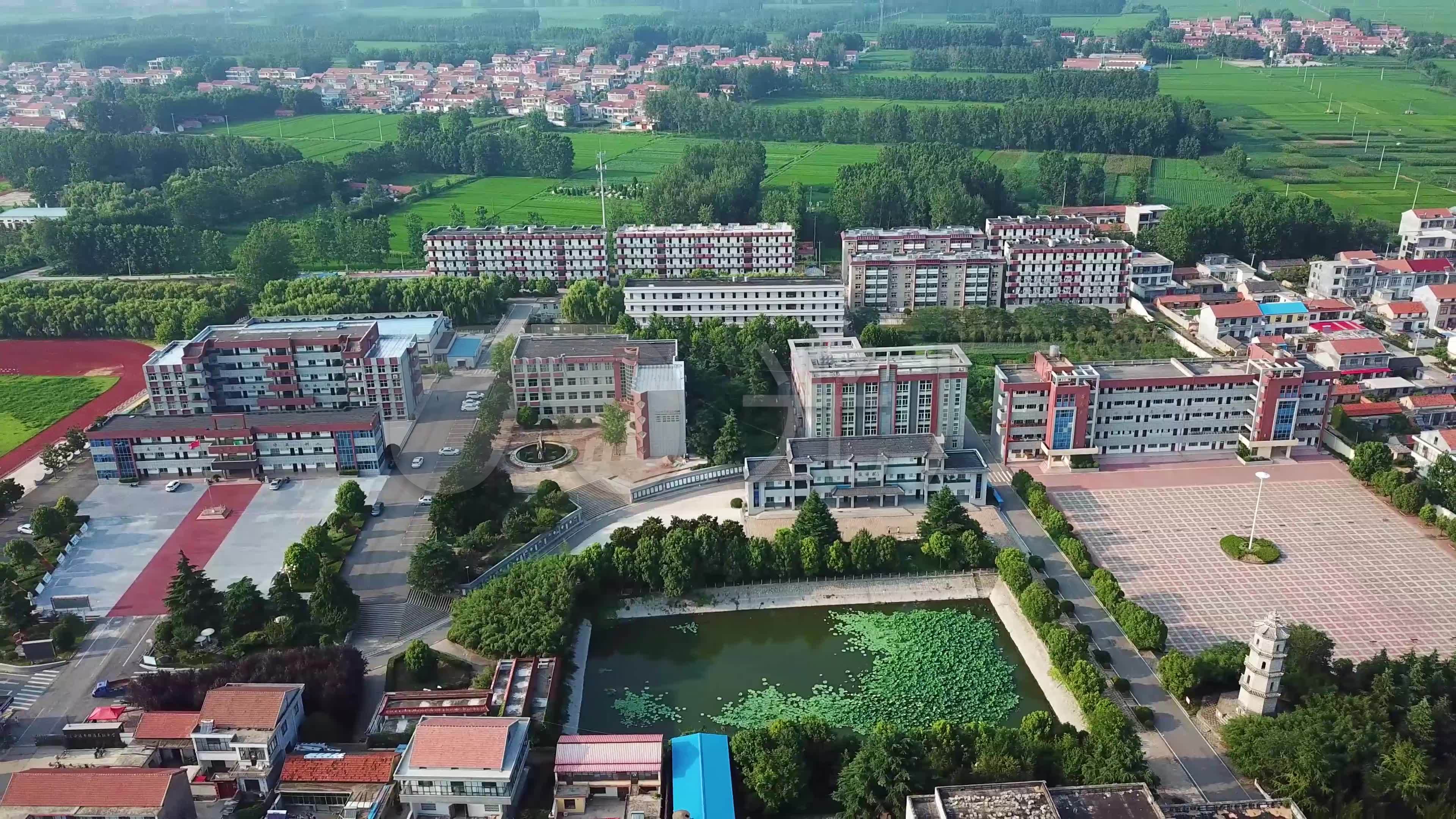 航拍连云港赣榆赣马高级中学_3840x2160_高清视频素材