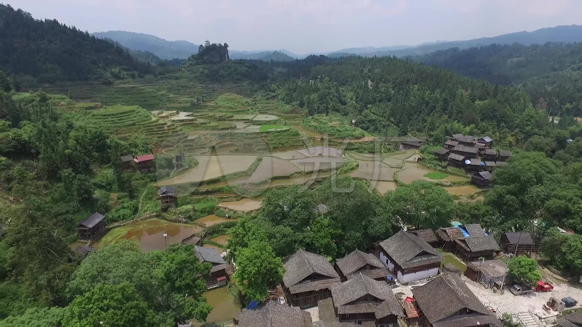 贵州山村航拍高清_1920x1080_高清视频素材下载(编号