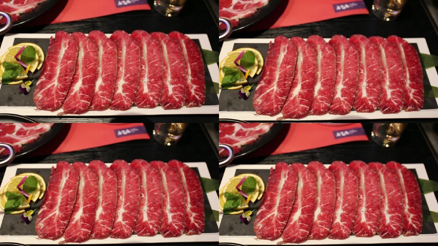 内蒙古牛肉摆盘精美视频素材