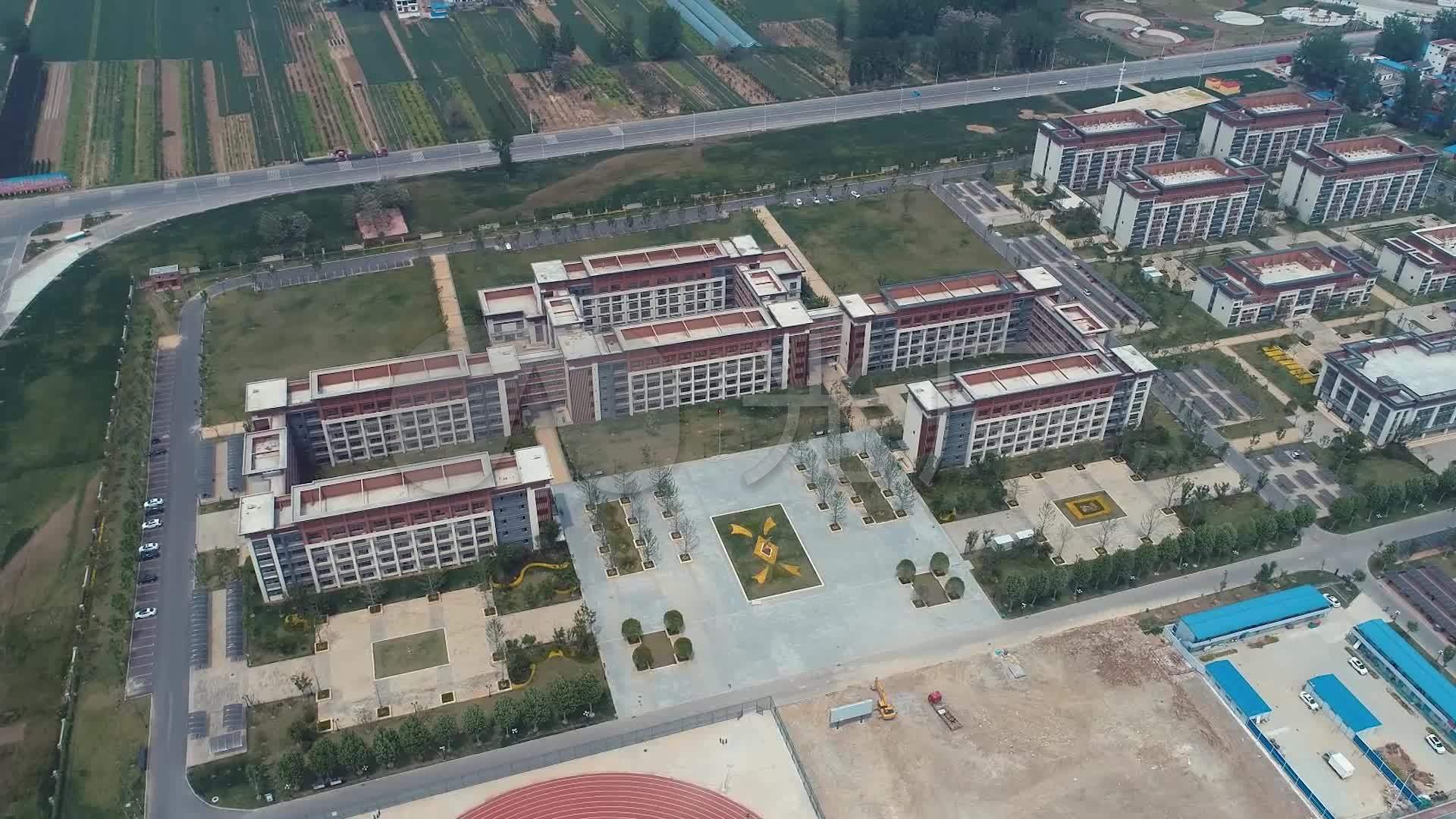 航拍太康县家印高中_1920x1080_高清视频素材下载(:)