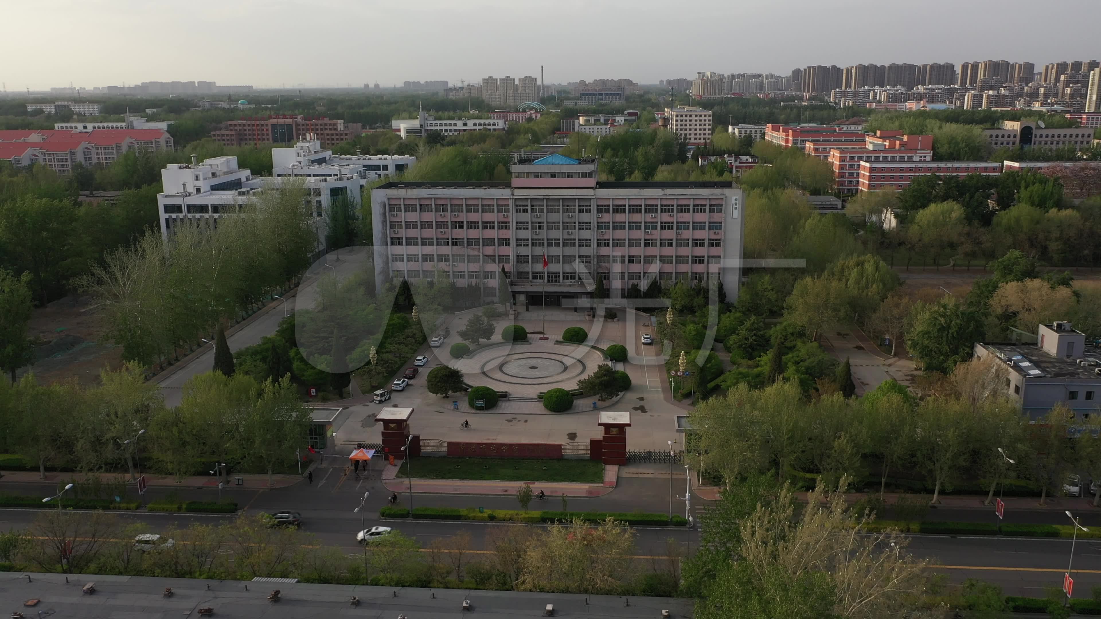 4k-原素材-廊坊师范学院航拍_3840x2160_高清视频素材下载(编号
