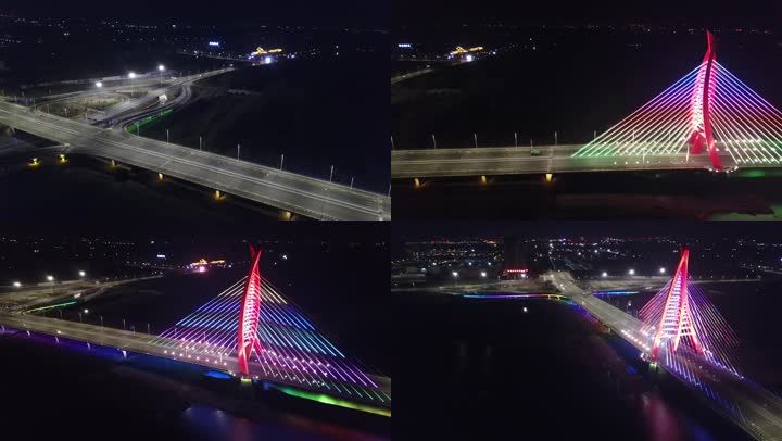 山东 临沂  夜景  桥  著名景点  旅游   宣传  城市 祊河 西安路桥