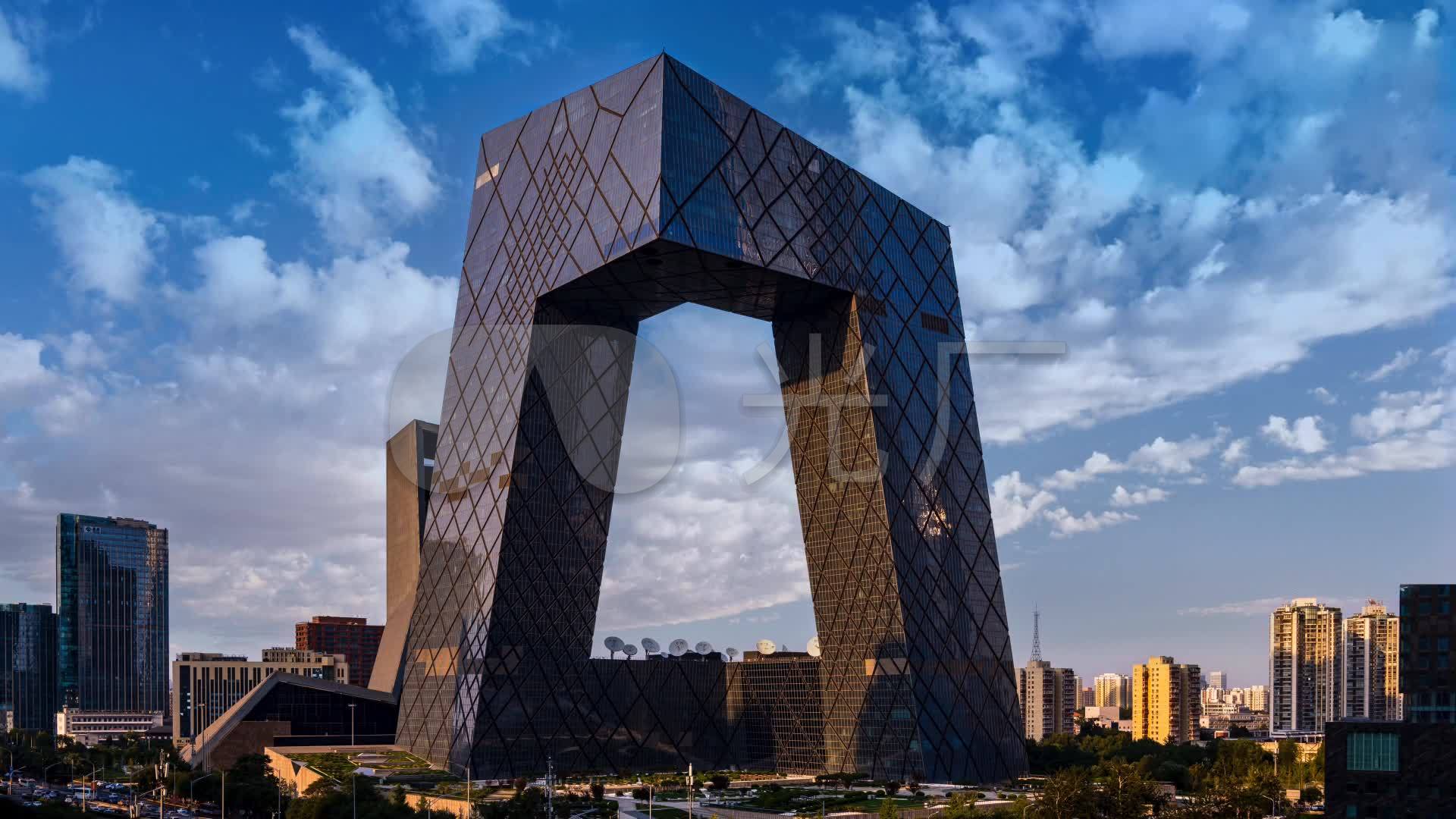 北京大裤衩中央电视台大楼_1920x1080_高清视频素材下载(编号:4591567