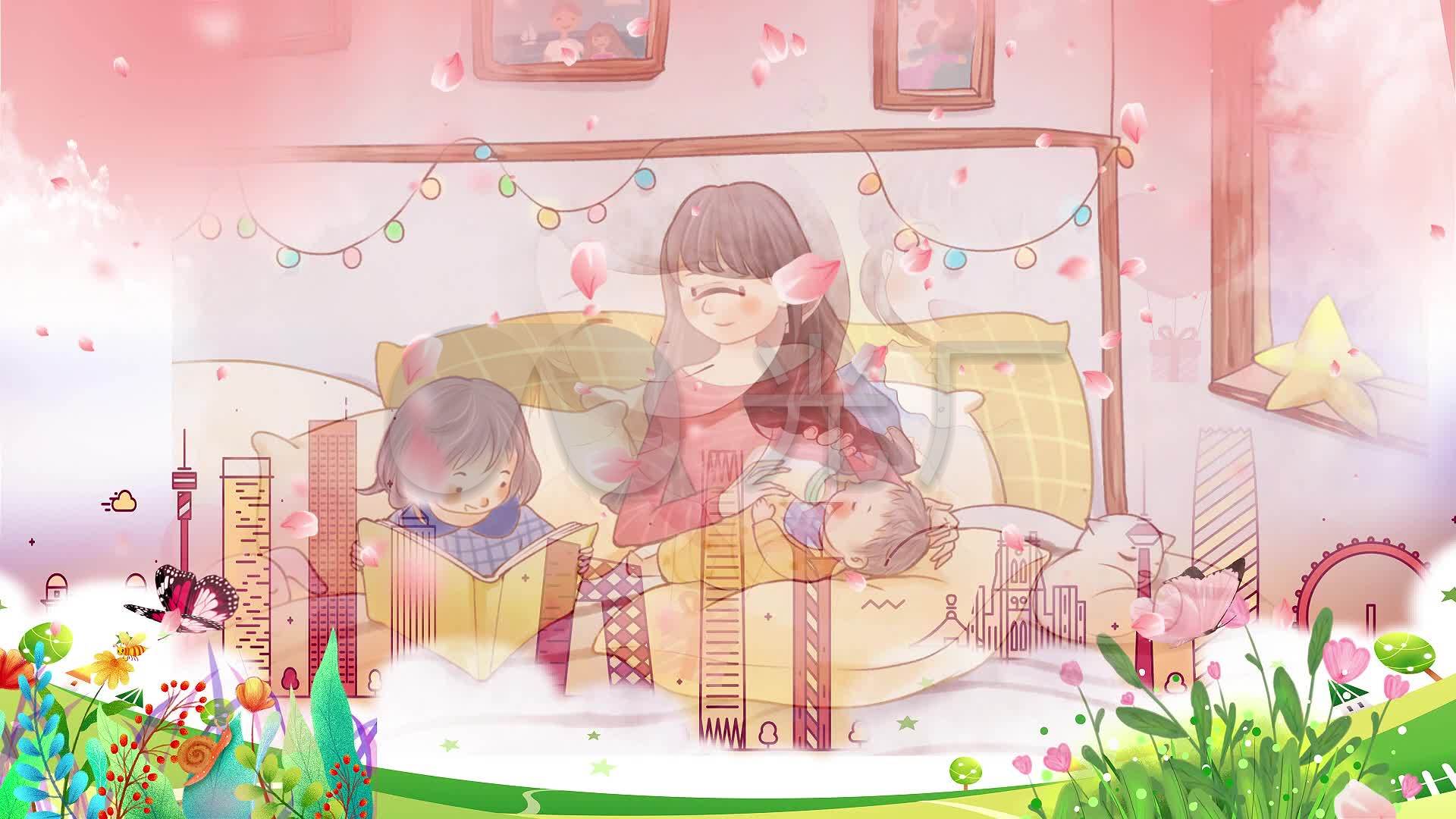 张满旗《妈妈不要离开我》母亲节插画歌曲_1920x1080