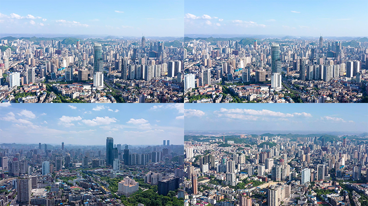 贵阳全景城市建筑航拍4k_3840x2160_高清视频素材下载