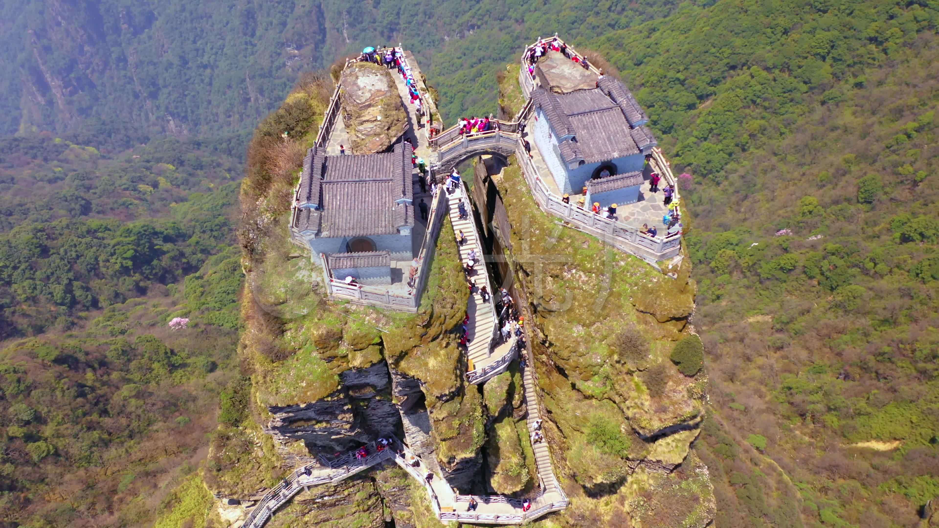 航拍贵州梵净山红云金顶4k_3840x2160_高清视频素材