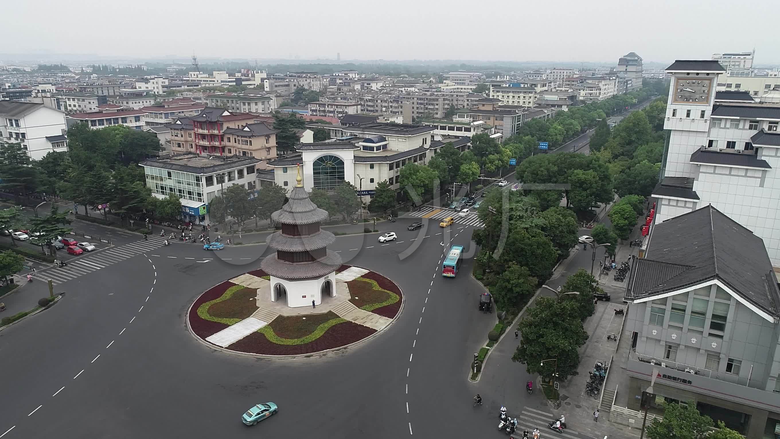 扬州 文昌阁 地标 航拍 城市 市中心