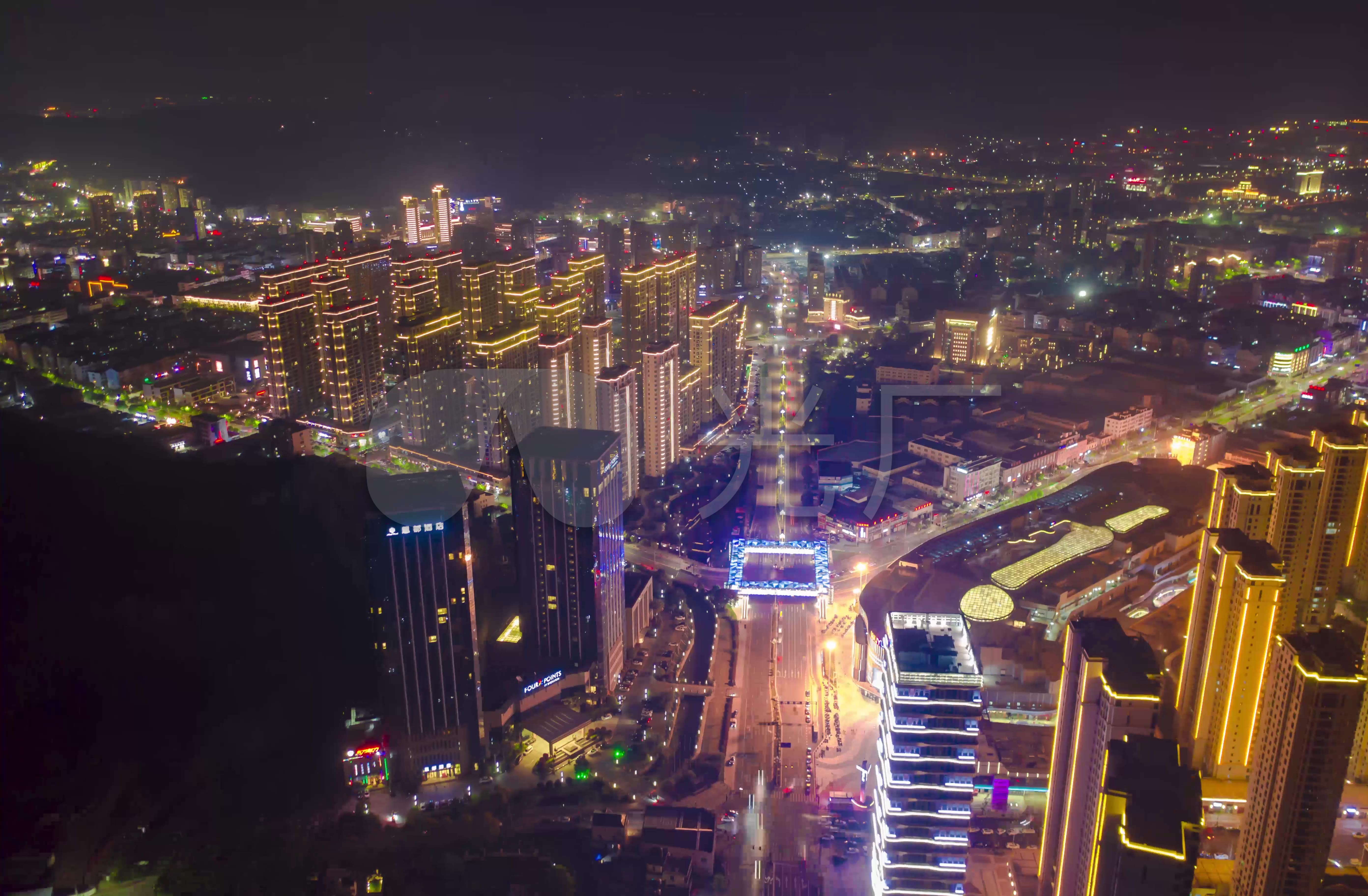 玉环城市夜景_5568x3648_高清视频素材下载(编号:)