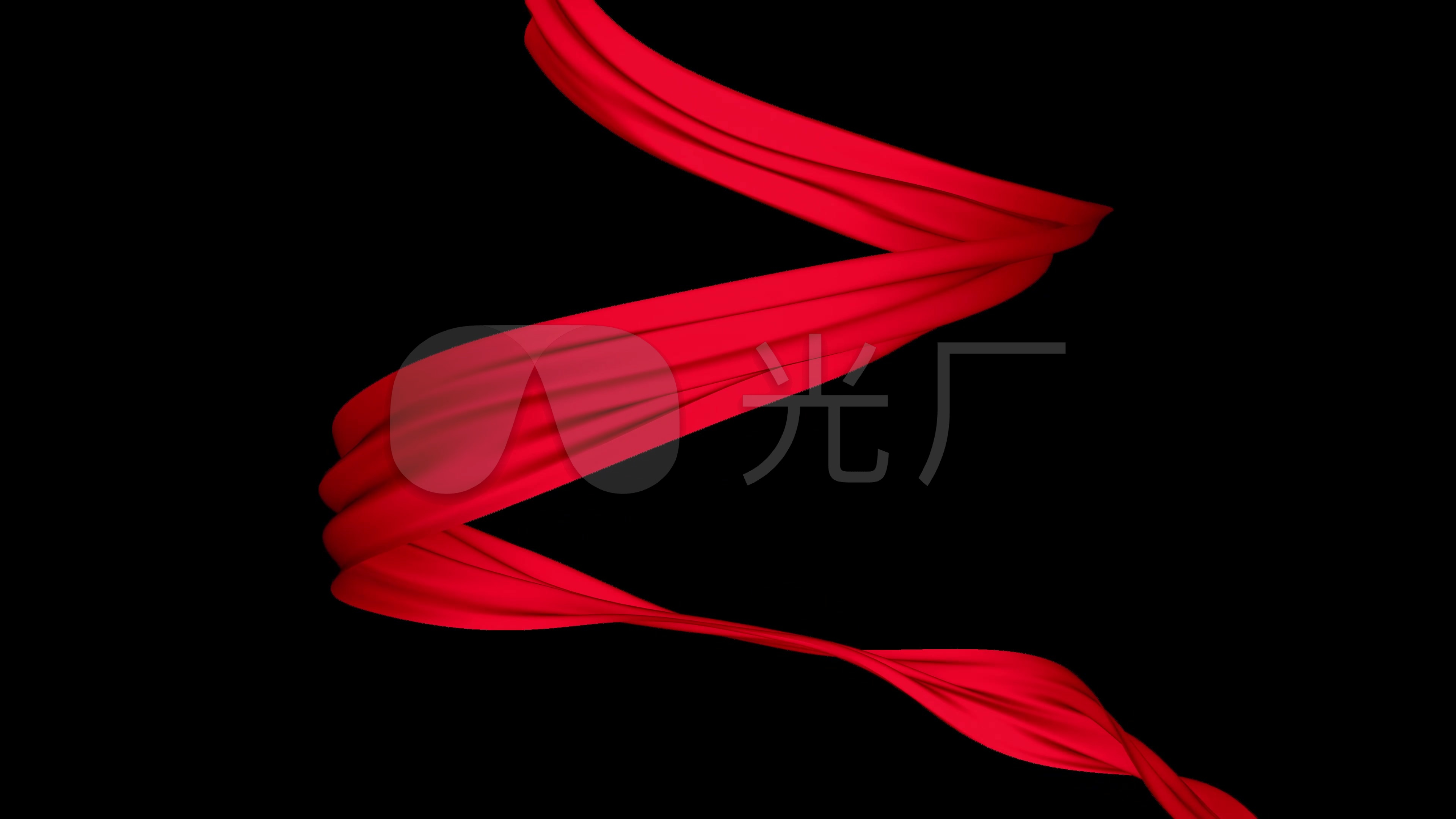 4k旋转向上红绸丝带飘带_视频素材包下载(编号:)_影视