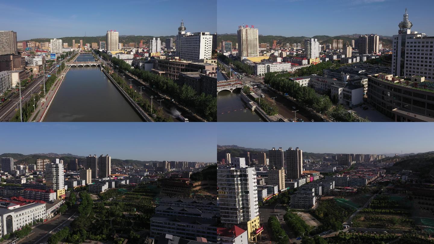 4k-原素材-吕梁城市街景