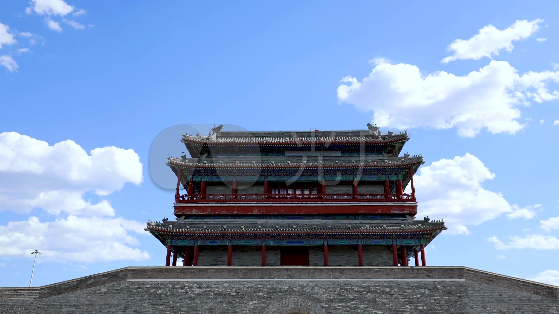 北京永定门城墙延时摄影