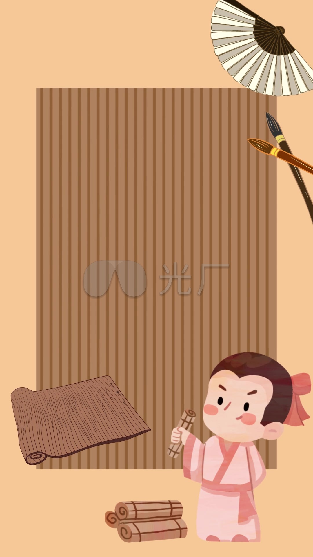 古风中国读书写字动画视频背景