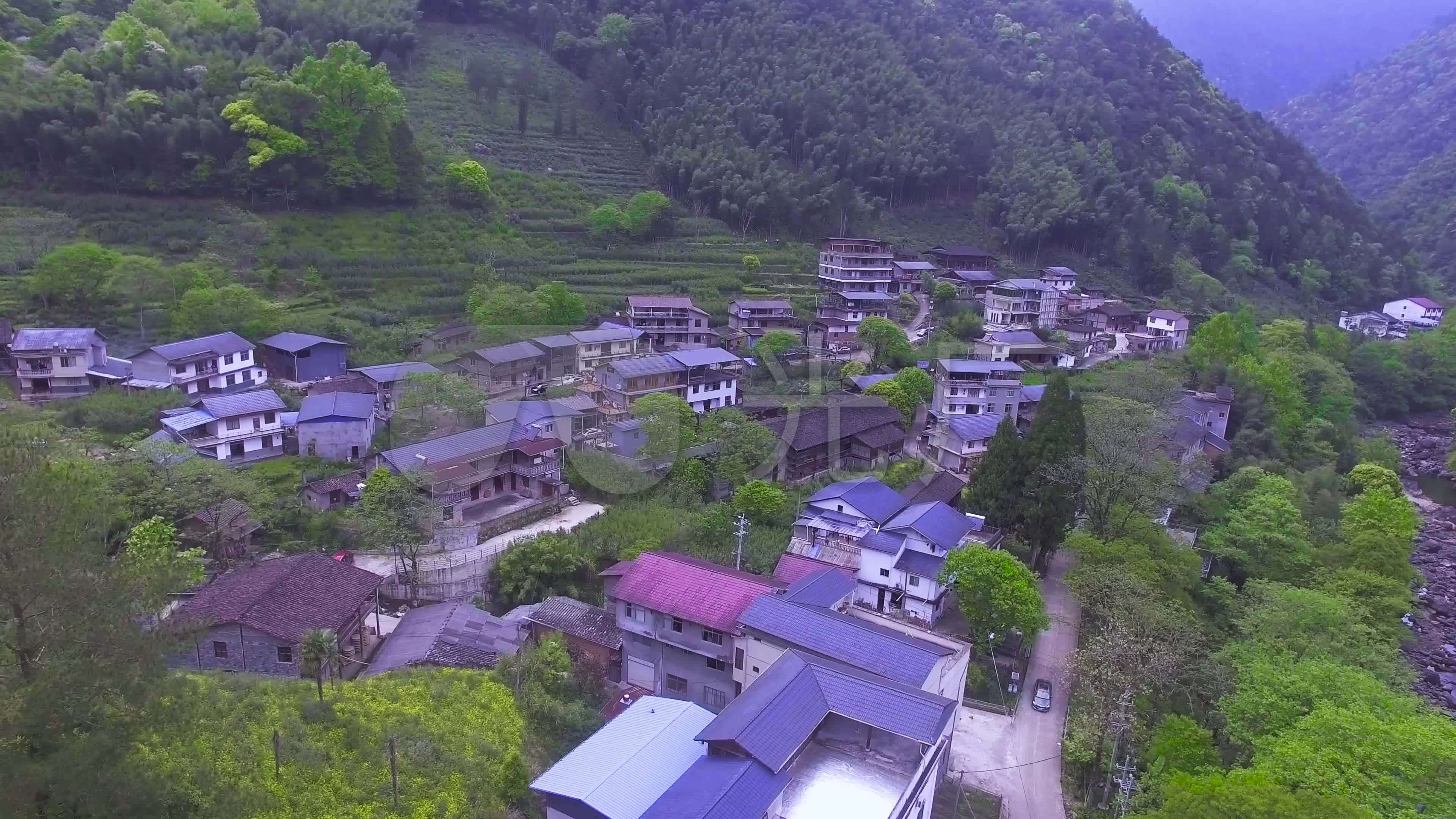 武夷山桐木关桐木村茶山航拍_3840x2160_高清视频素材下载(编号