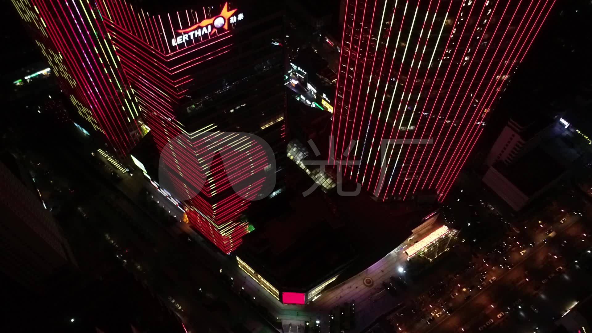石家庄勒泰高清夜景航拍