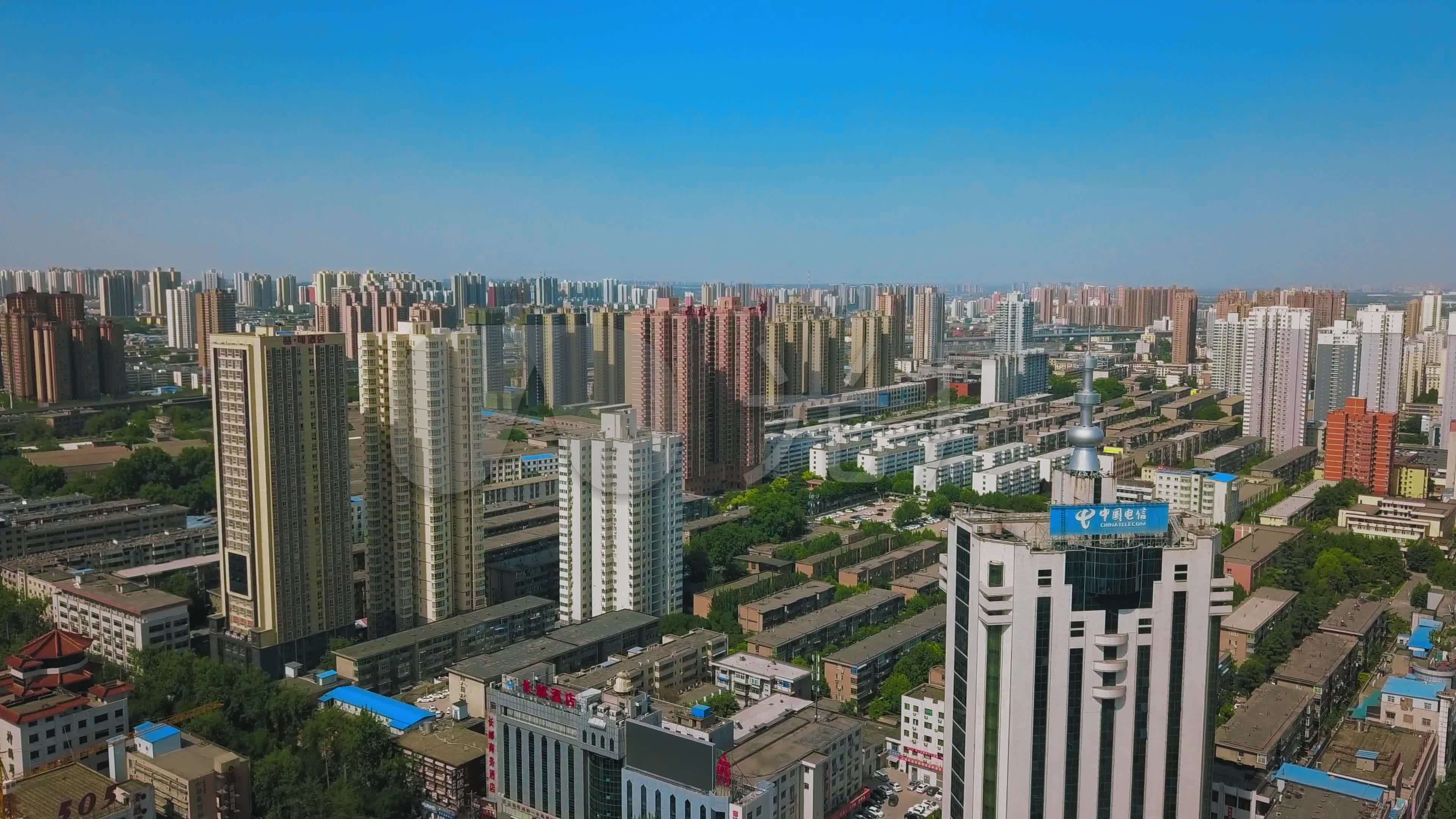 【4k】咸阳市秦都区航拍_3840x2160_高清视频素材下载(编号:4660878)
