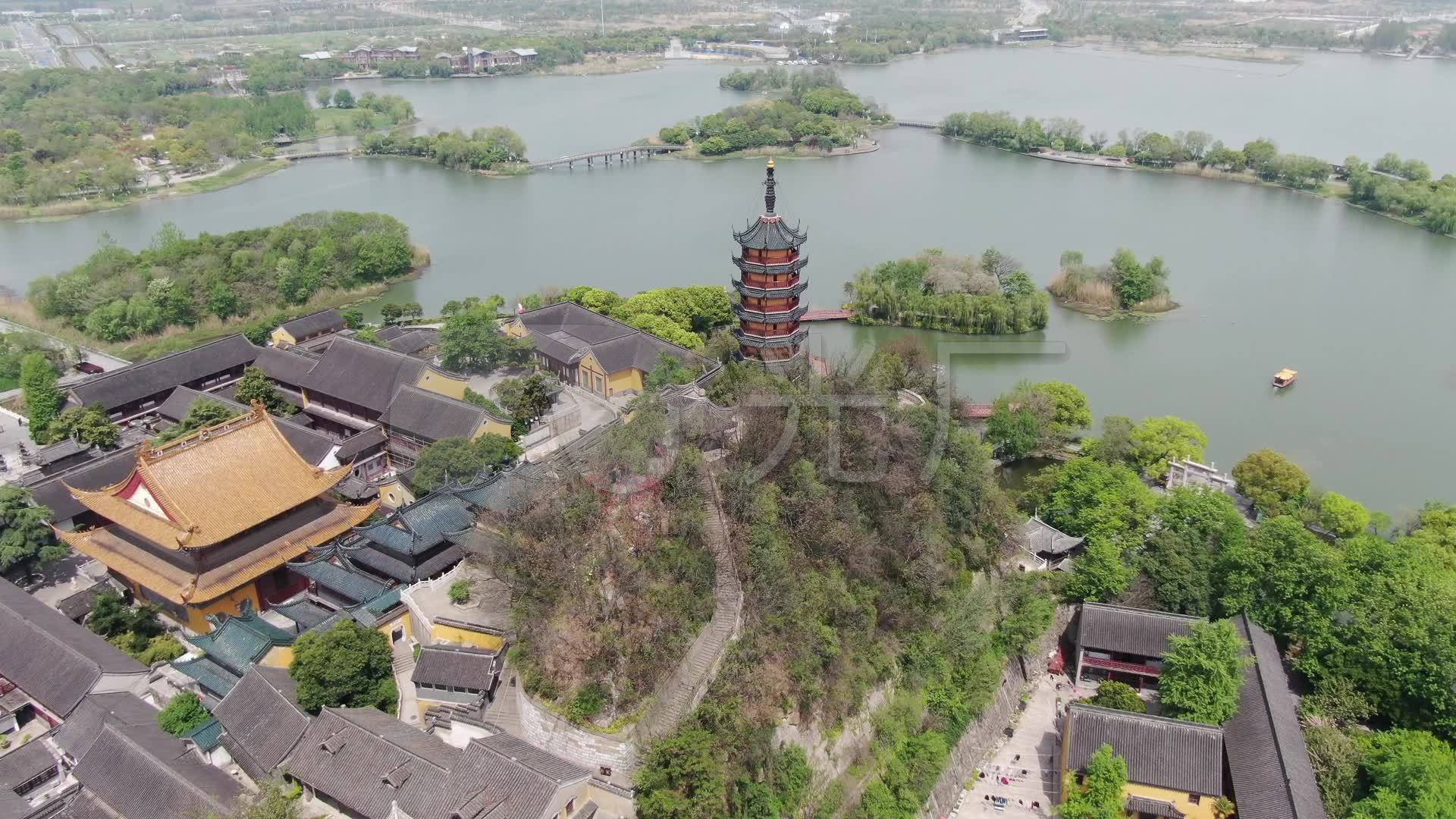 金山风景区金山寺慈寿塔镇江航拍