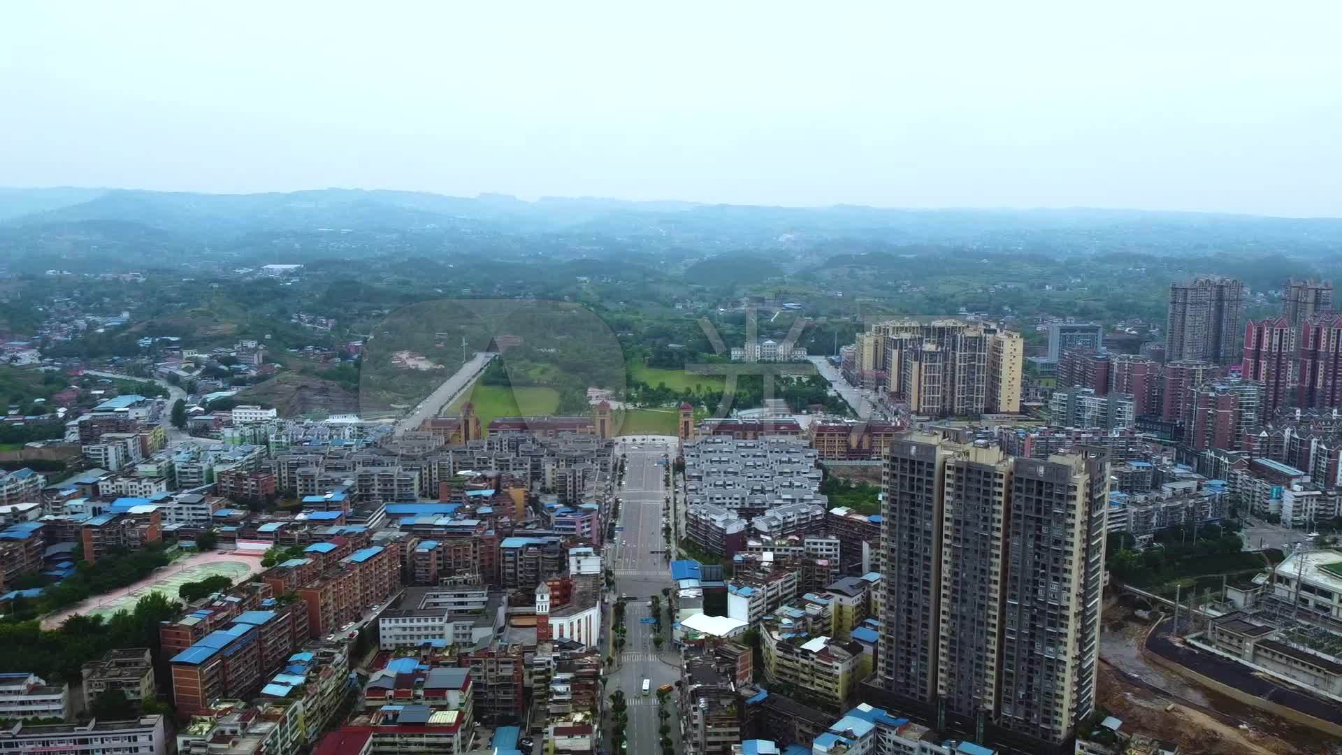 内江威远城市航拍可商用