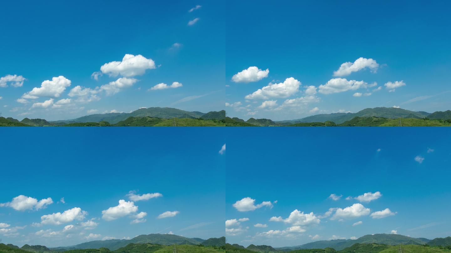 长时间4k延时生态农村蓝天白云52秒
