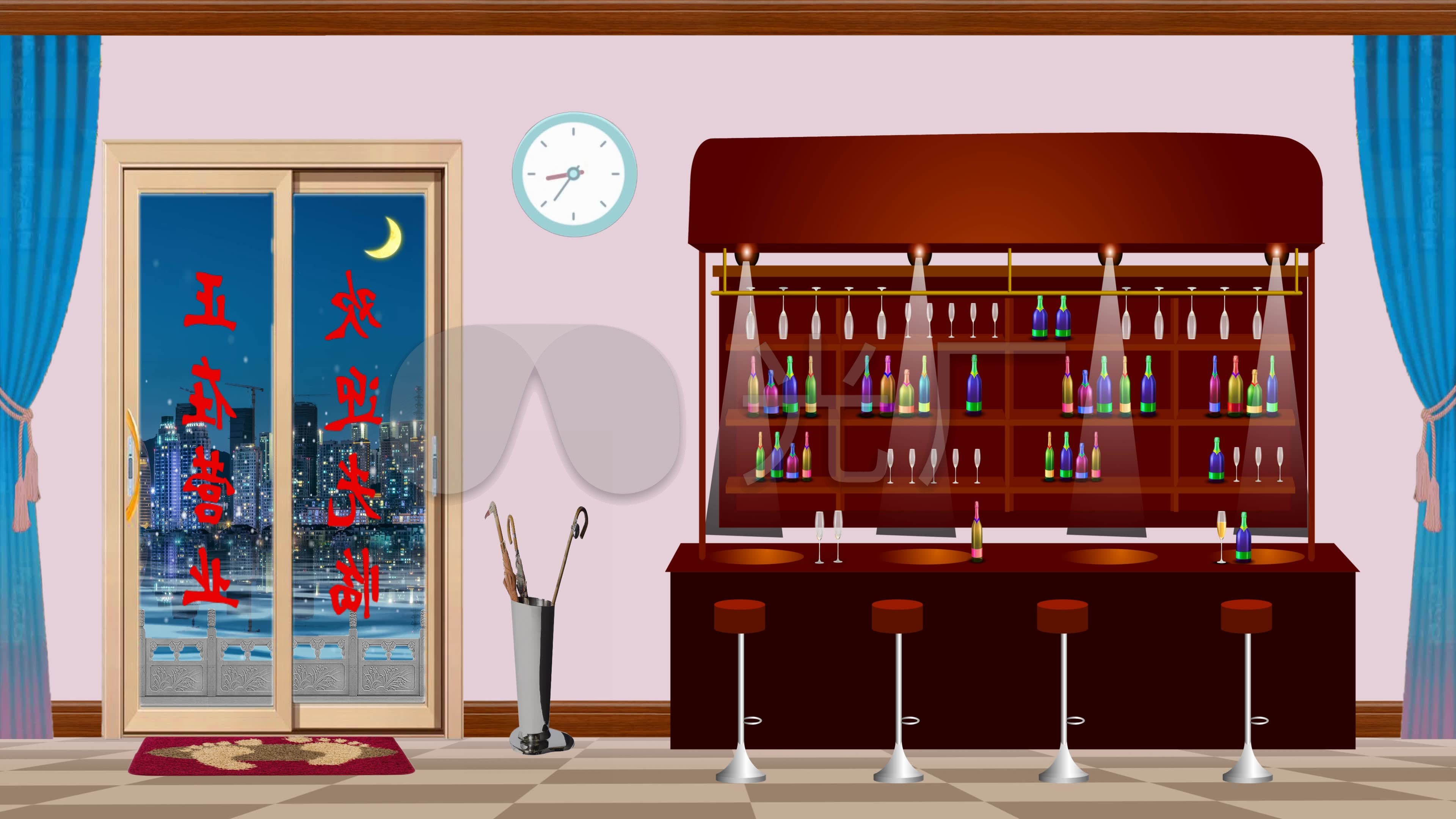 小品晚上循环_3840x2160_高清视频素材下载(编号:4670847)_舞台背景