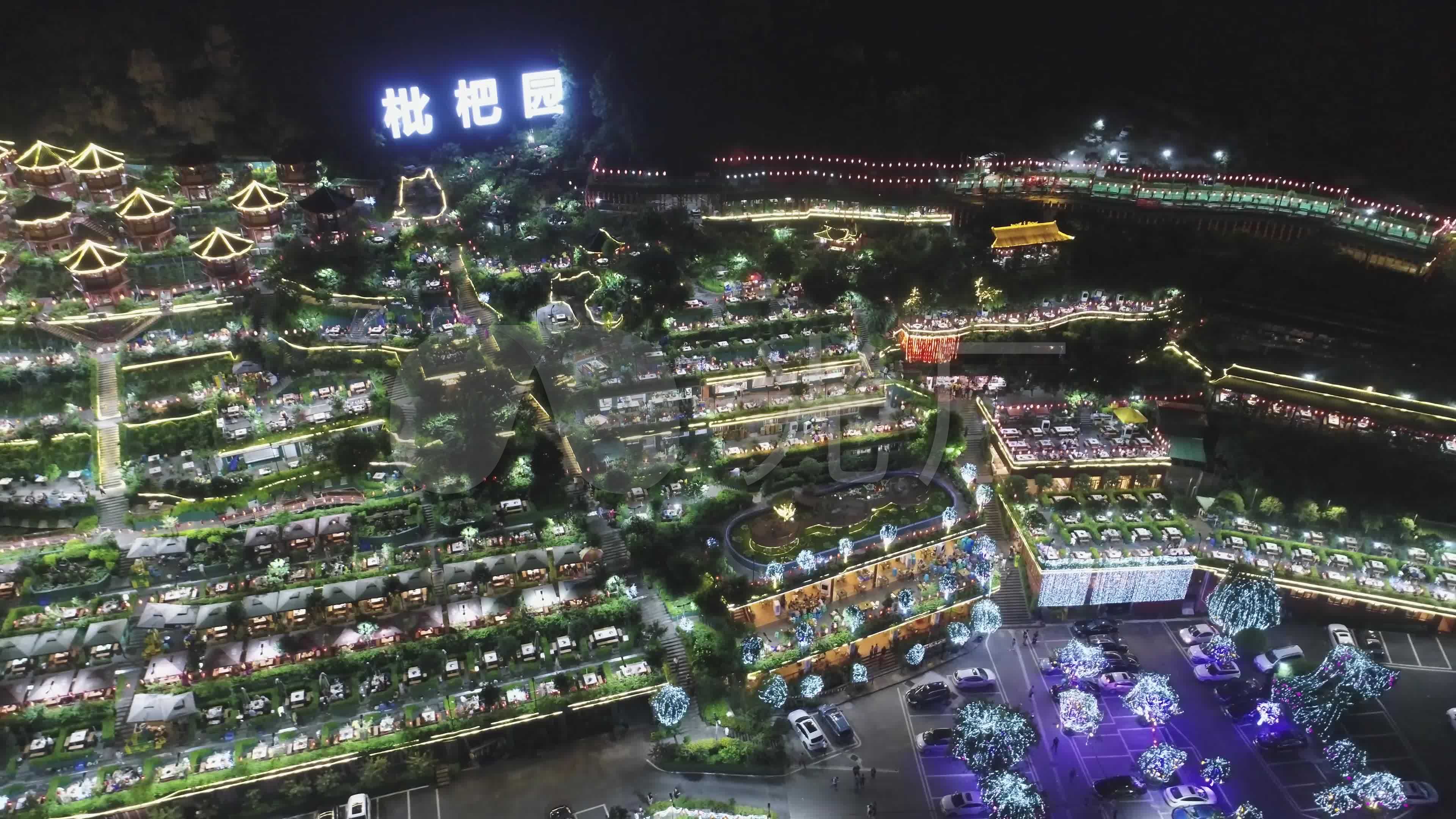 枇杷园火锅重庆火锅夜景_3840x2160_高清视频素材下载