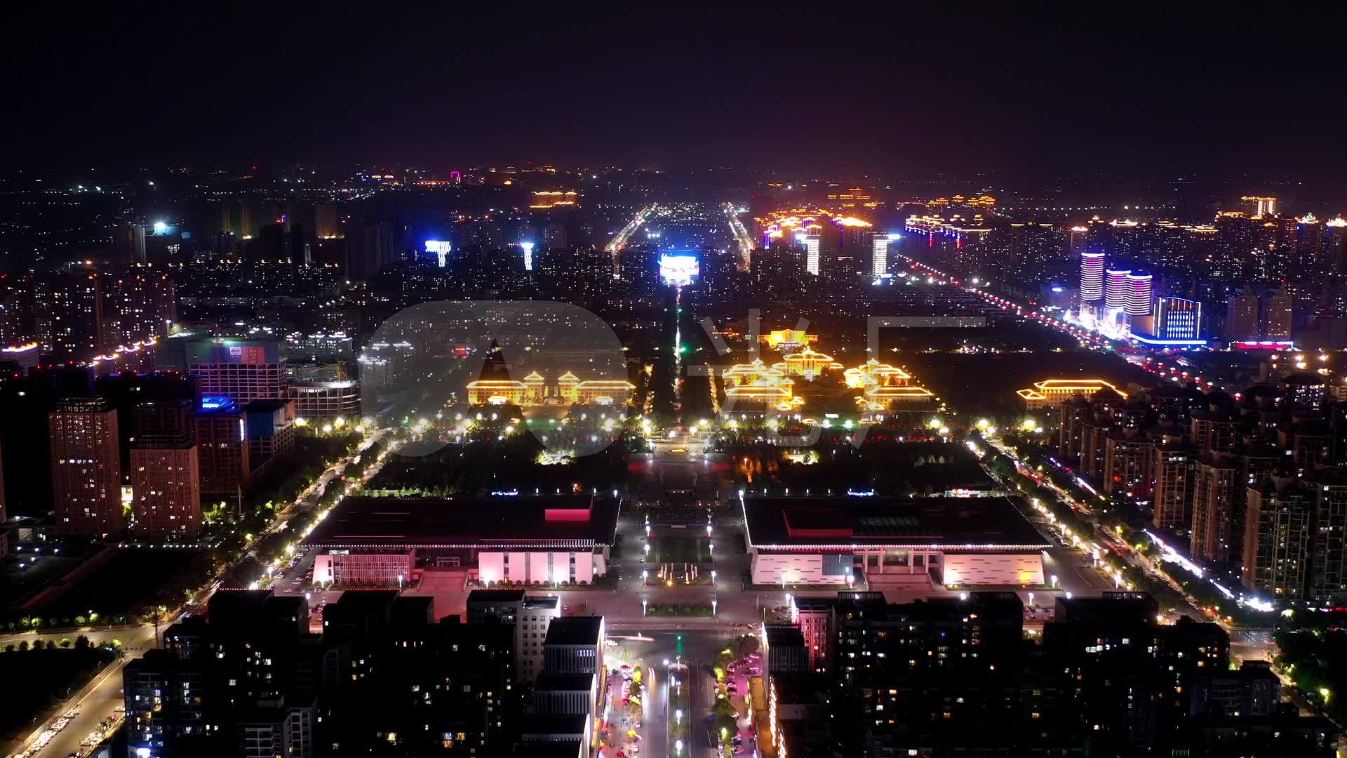 延时-许昌夜景航拍延时