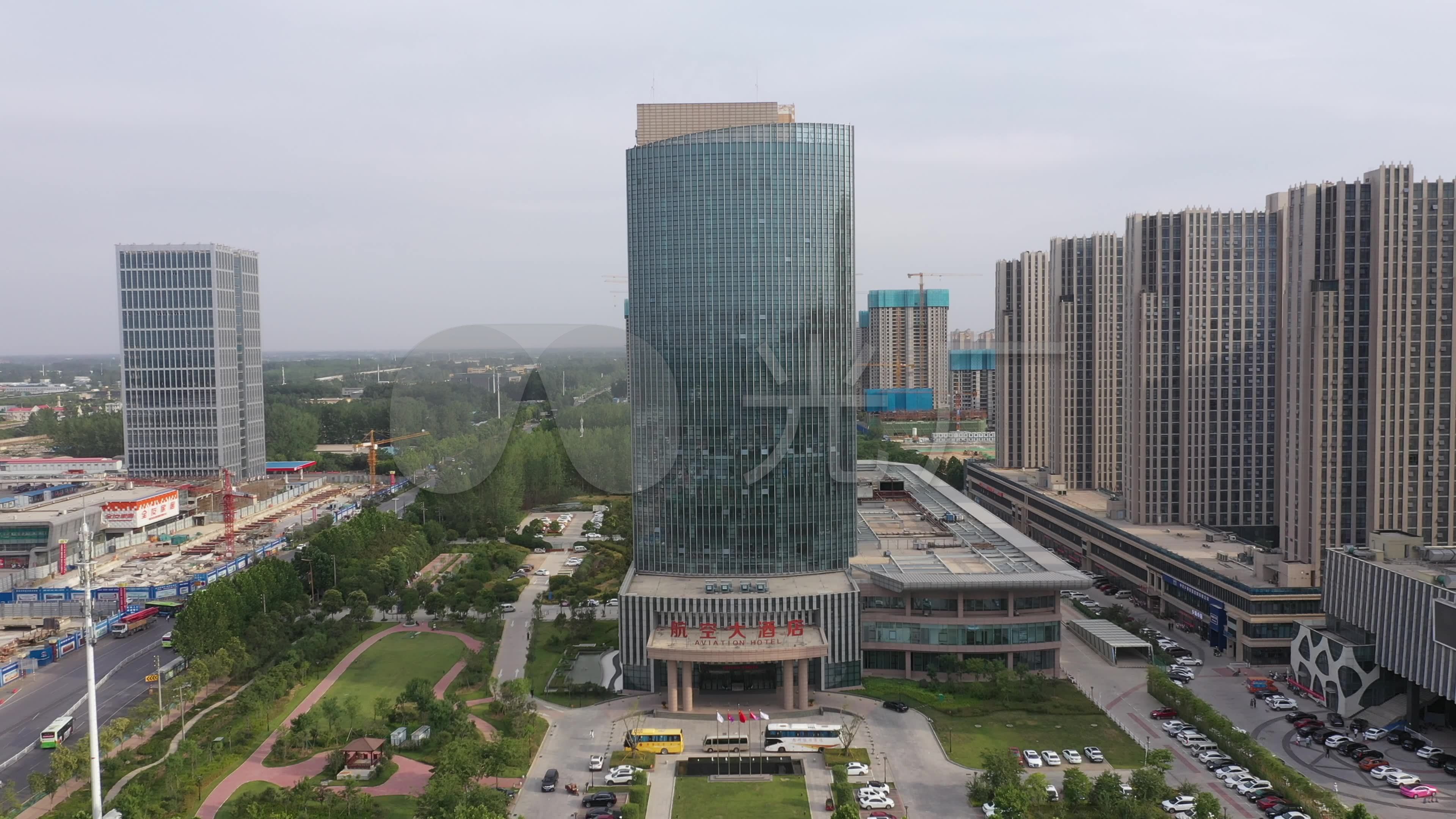4k-原素材-许昌航空大酒店航拍_3840x2160_高清视频