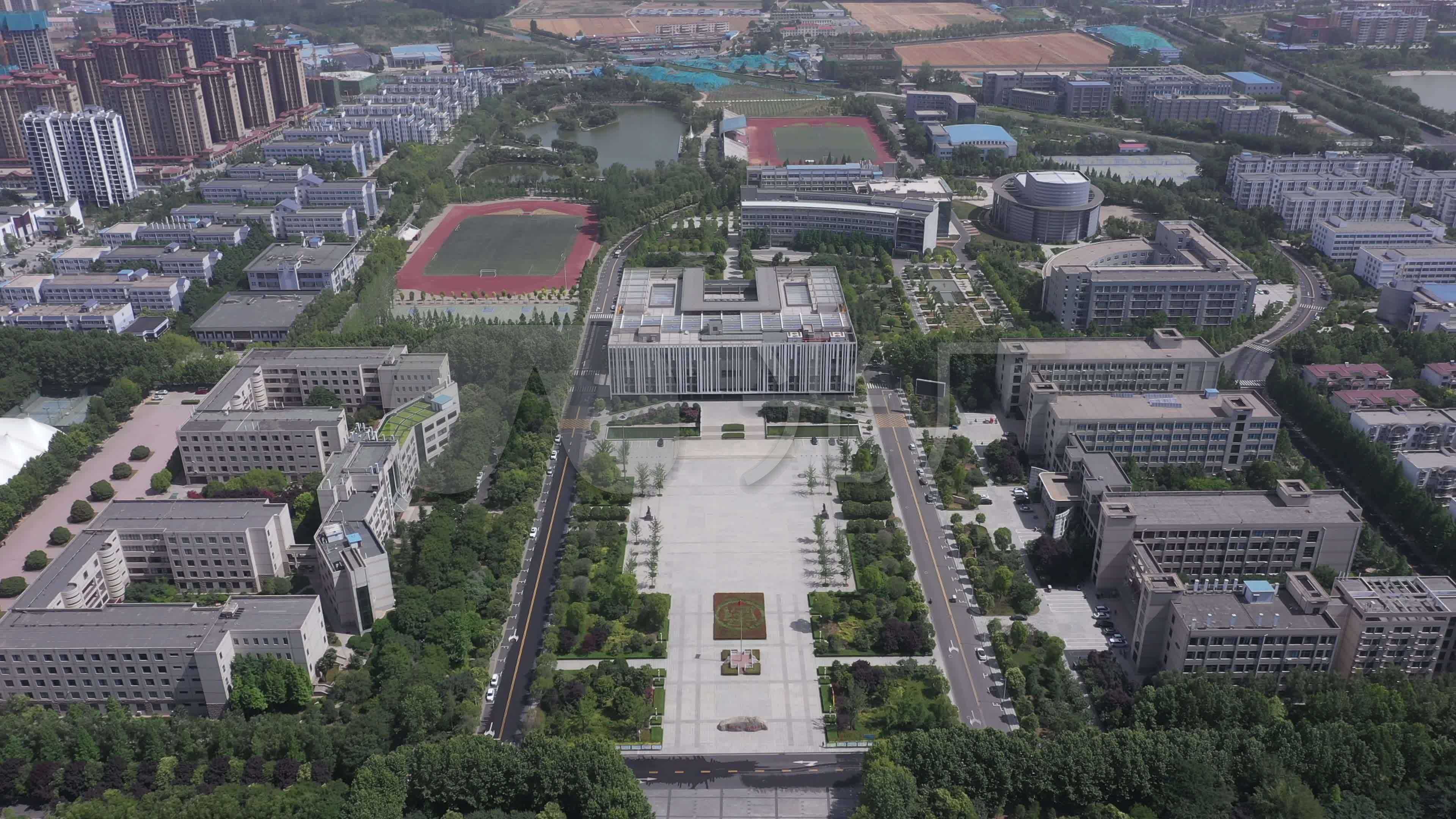 4k-原素材-周口师范学院航拍_3840x2160_高清视频素材