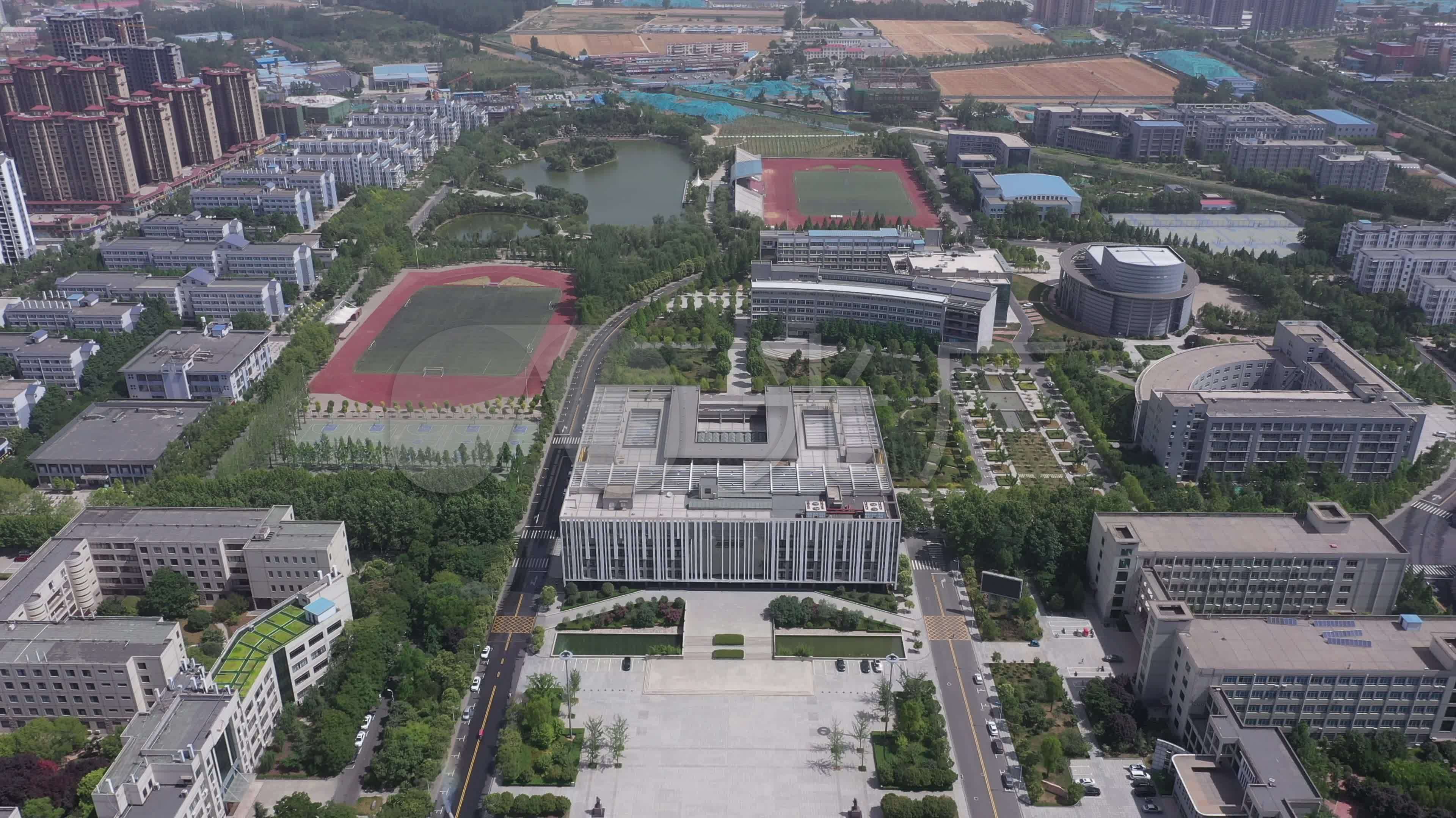 4k-原素材-周口师范学院航拍_3840x2160_高清视频素材