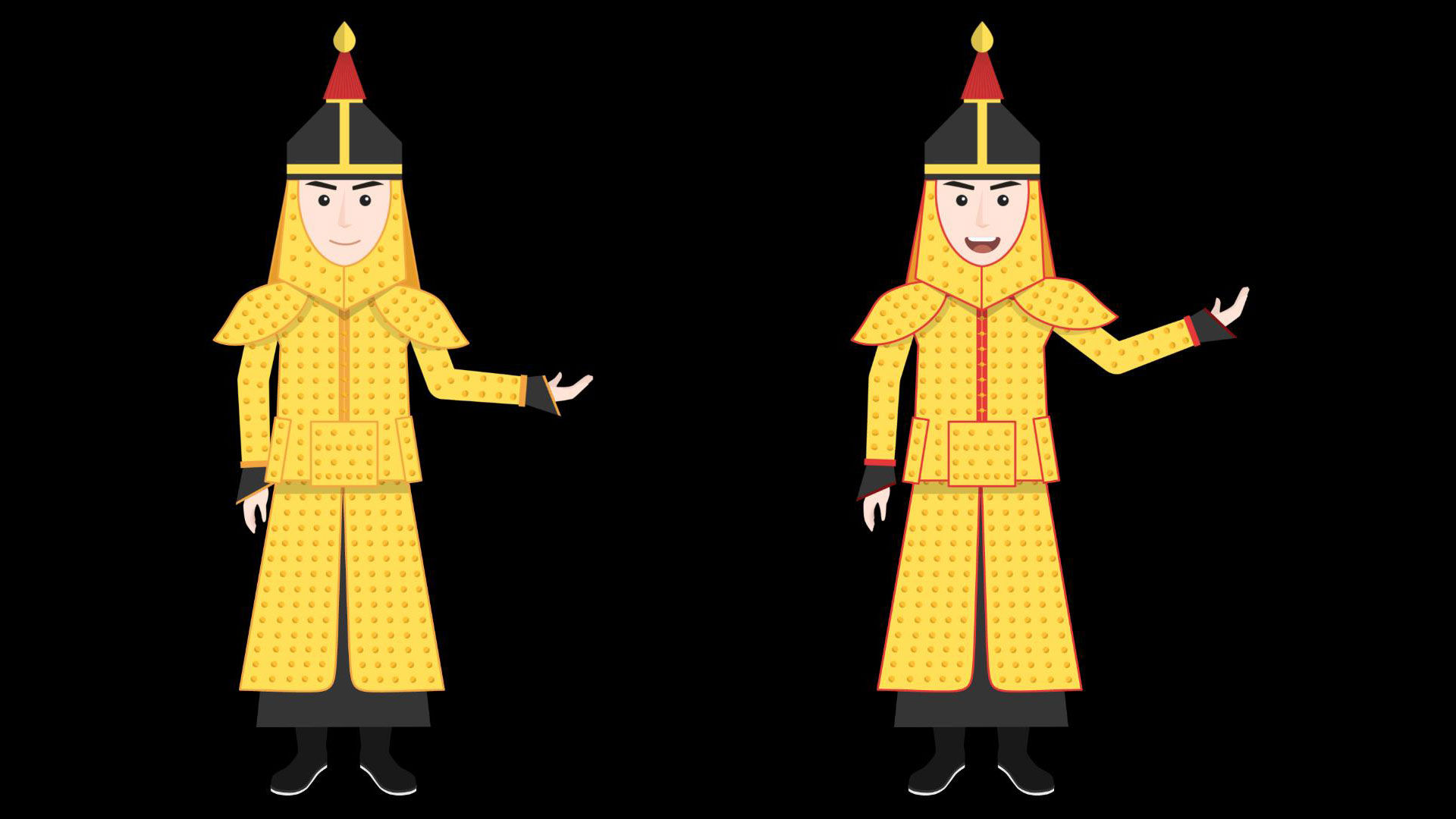 mg动画满清八旗将士铠甲解说员q版人物