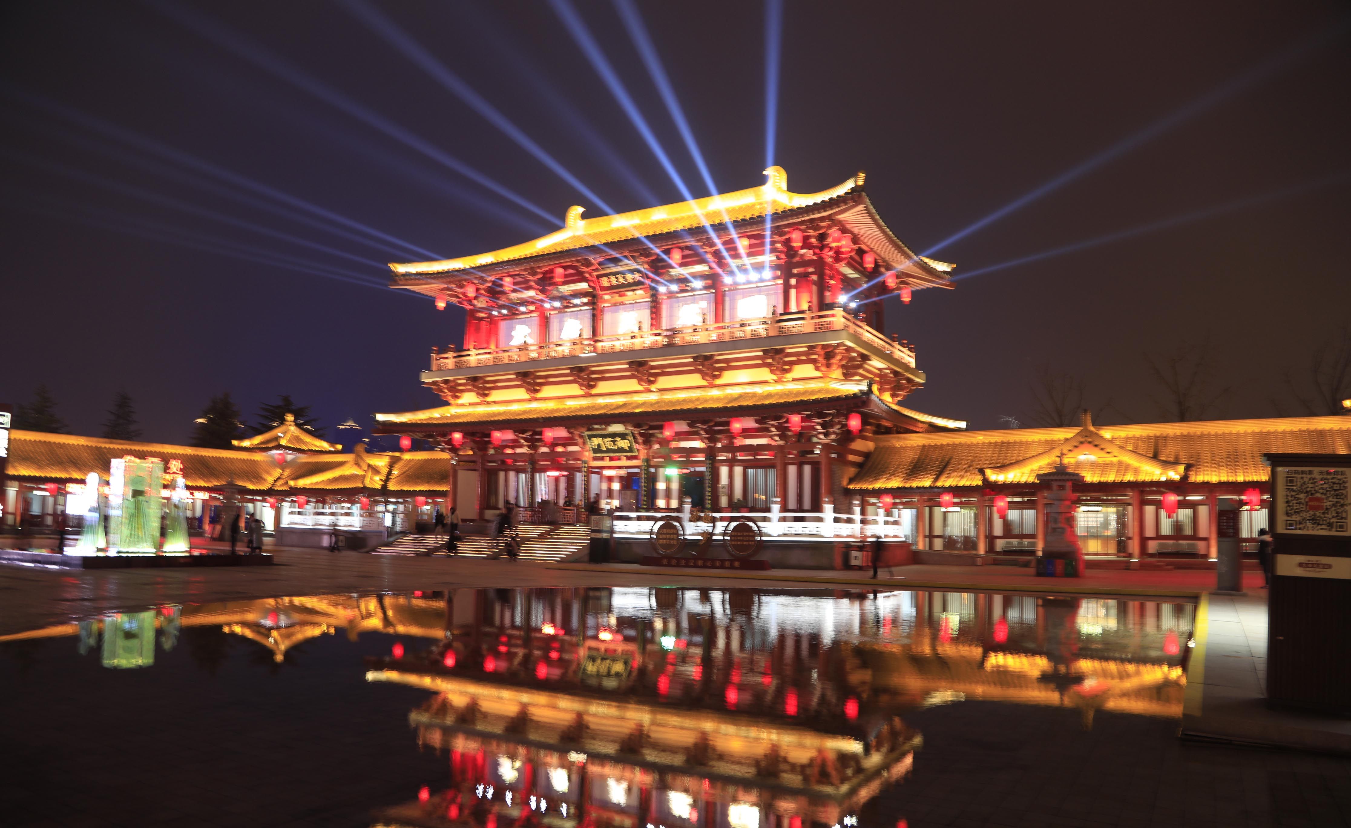 西安地标 大唐芙蓉园夜景