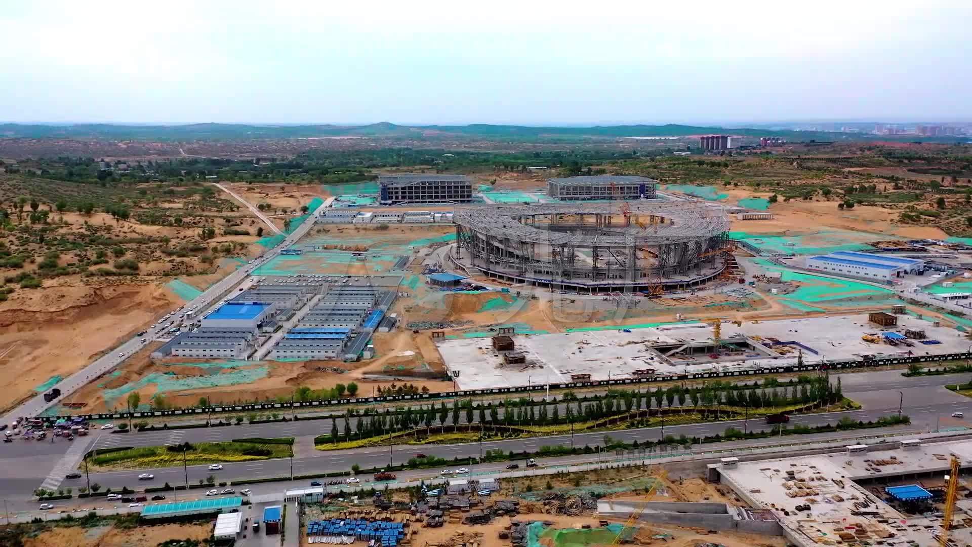 陕西省榆林市体育中心航拍2022省运动会_1920x1080