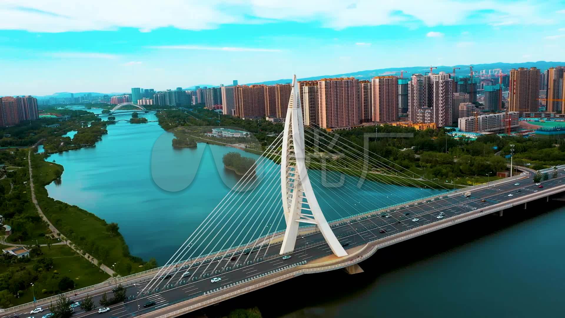 山西省太原市祥云桥延时航拍摄影_3840x2160_高清视频素材下载(编号