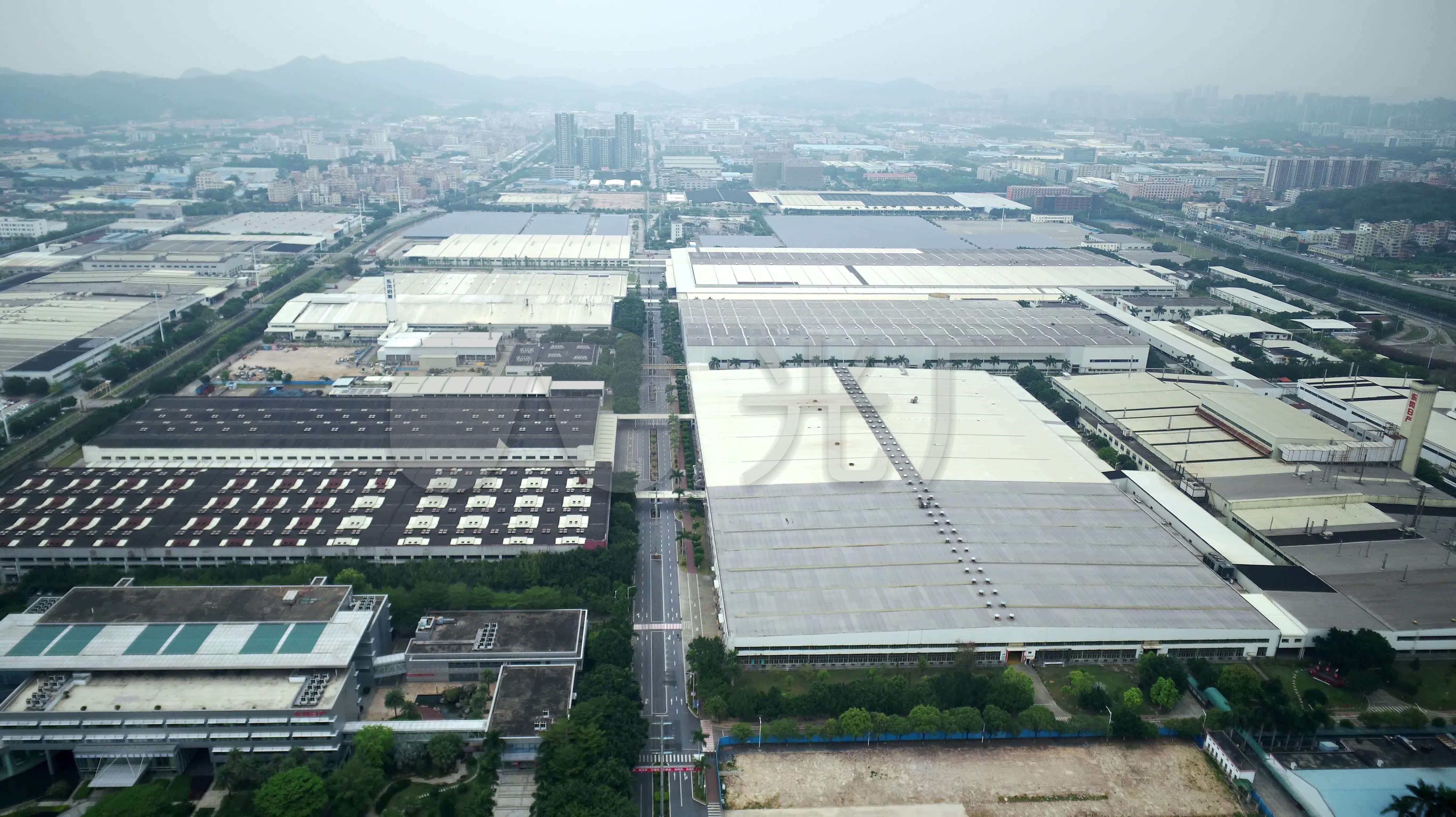 4k航拍广州花都汽车工厂东风日产