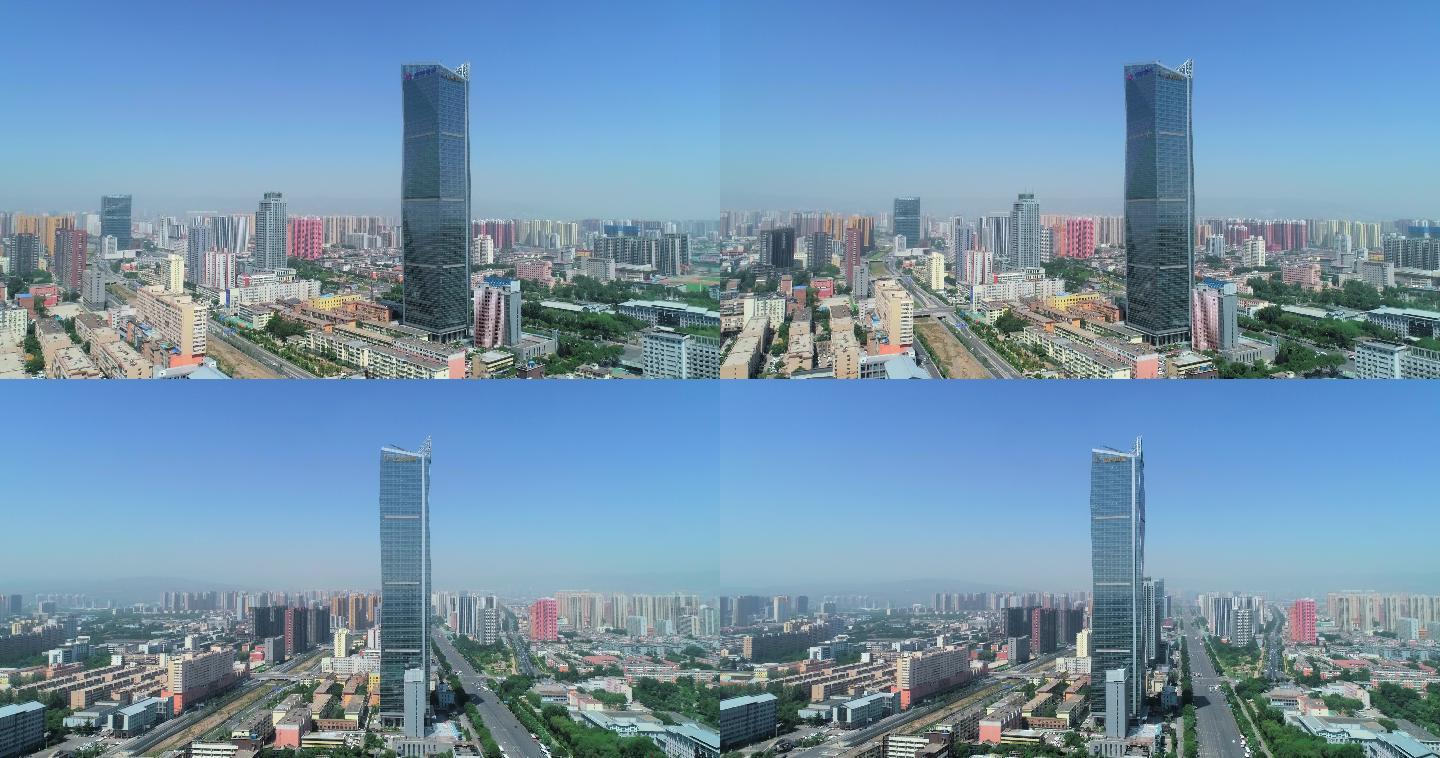 航拍太中国信达-4k航拍-山西第一高楼