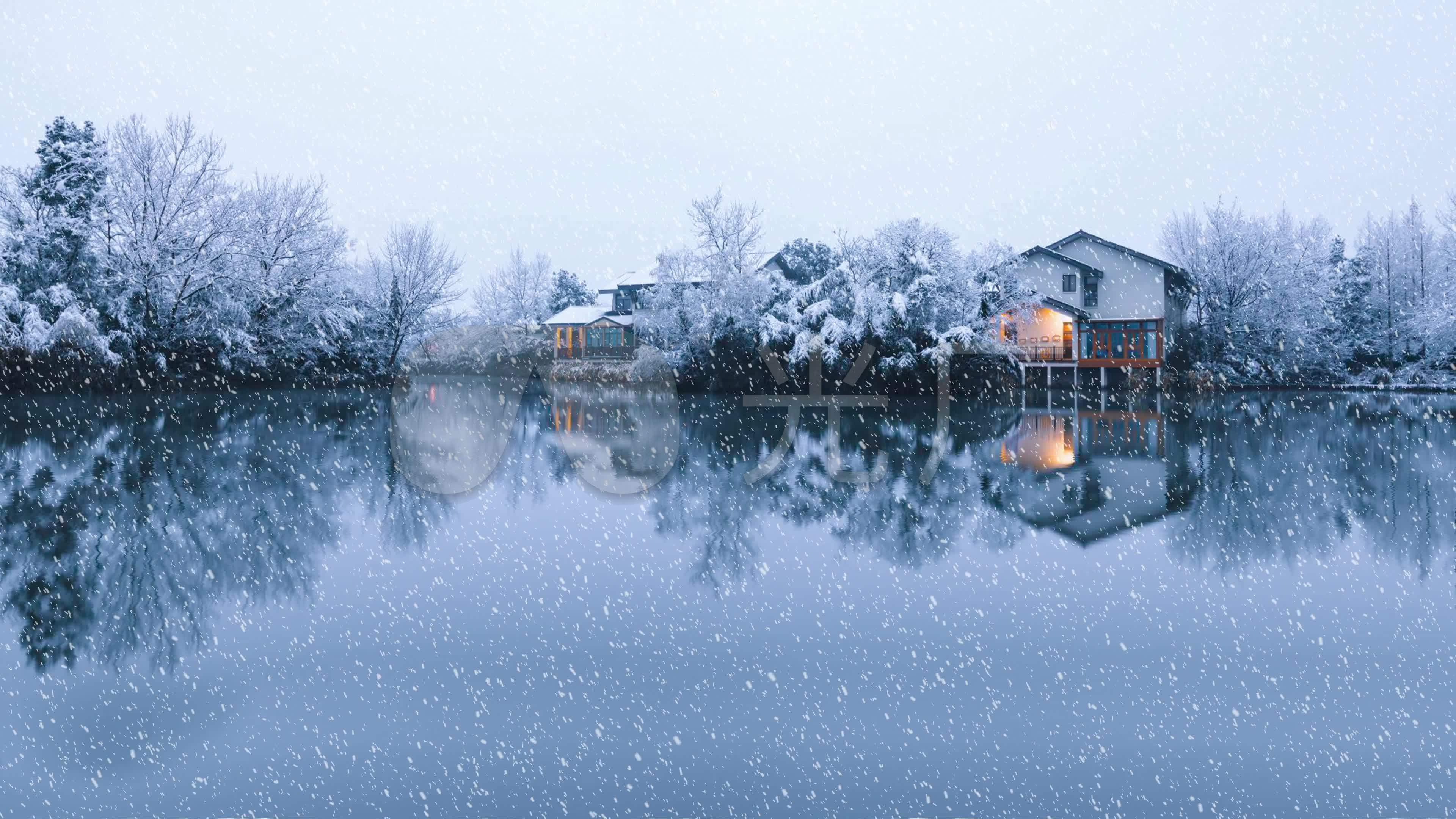 杭州雪景杭州景色西湖4k冬天冬季