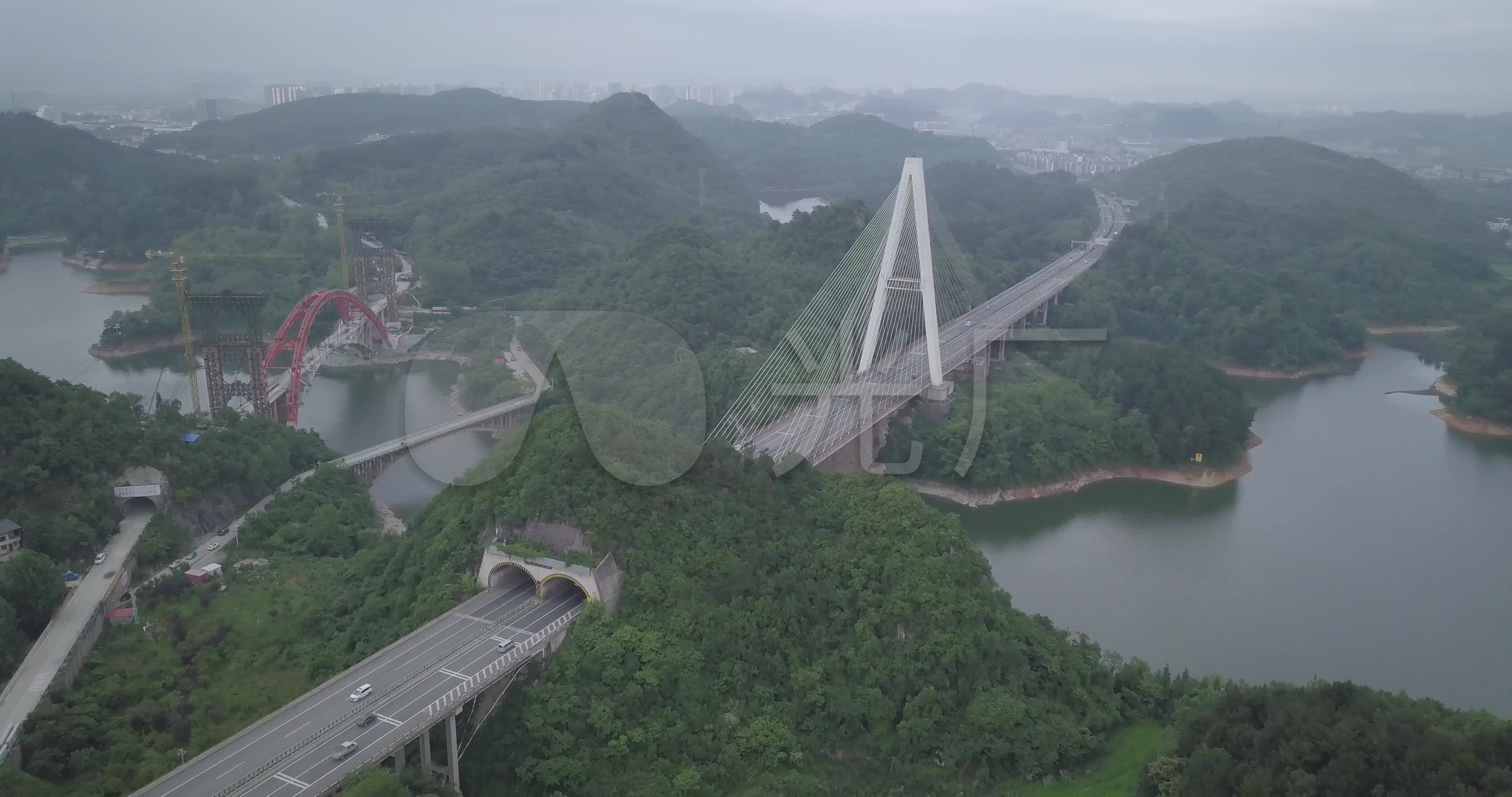 贵州贵阳市清镇市红枫湖红枫大桥视频素材_4096x2160_高清视频素材