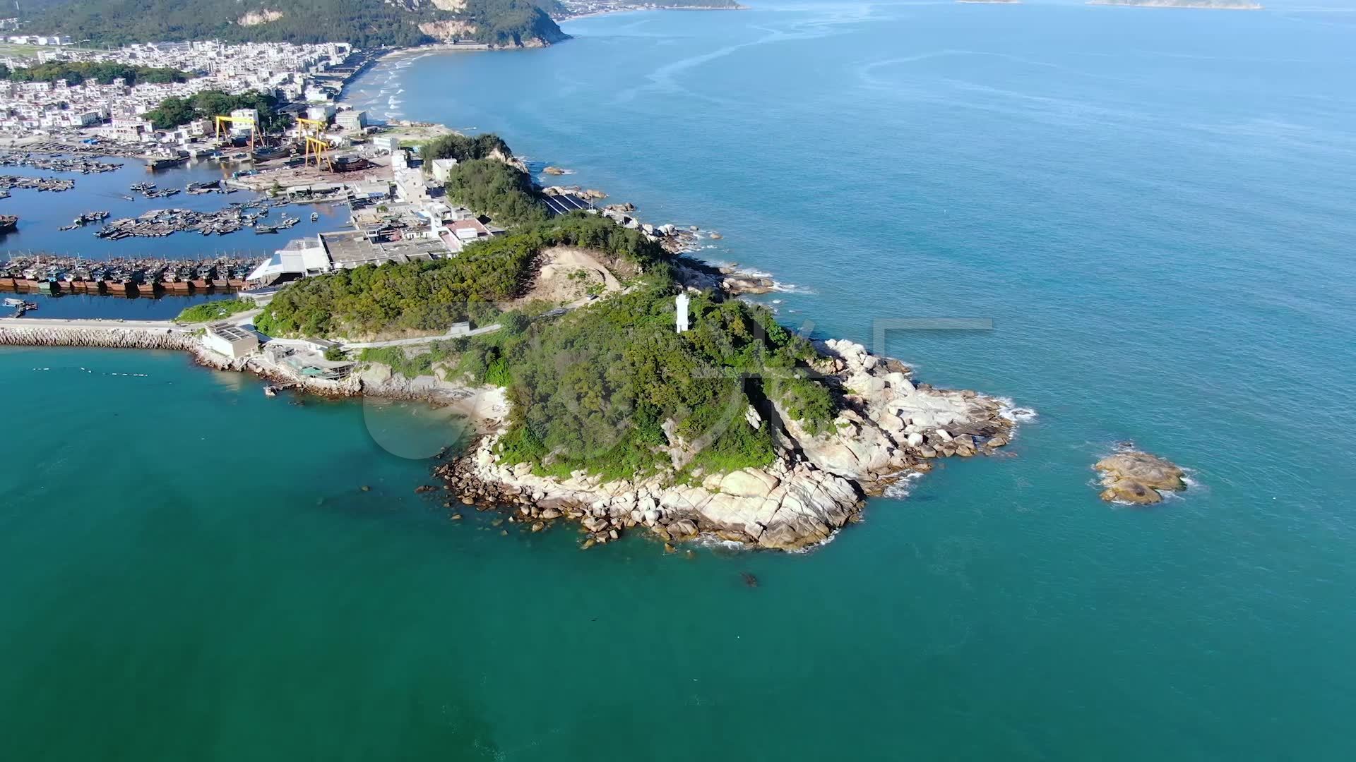 东南沿海突出半岛丘陵高地航拍
