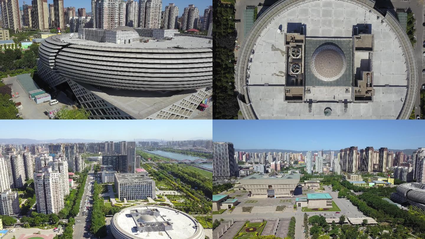 航拍中国山西地质博物馆4k