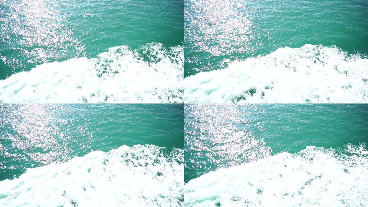 轮船冲击大海波浪视频素材