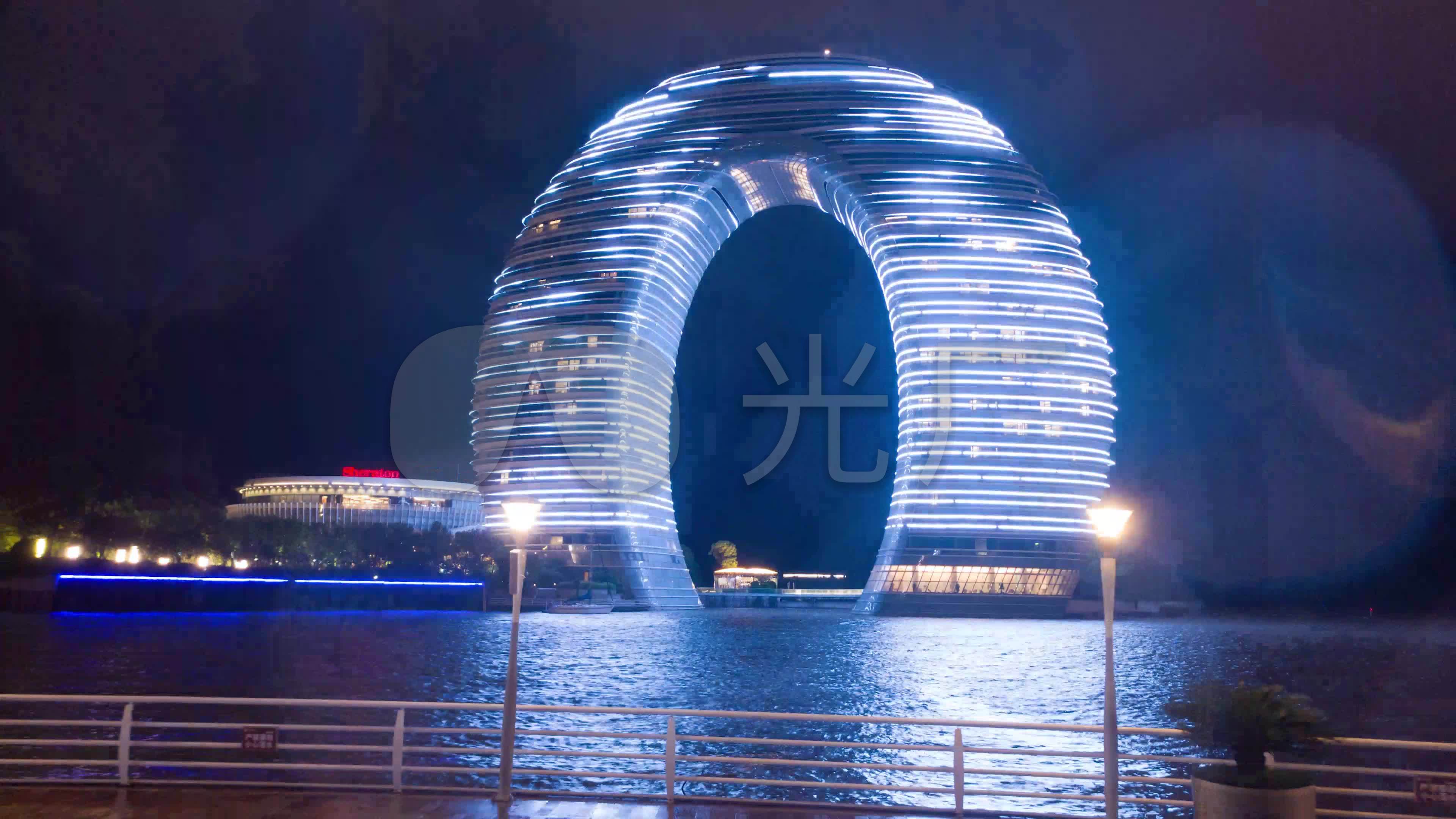 湖州月亮湾酒店_3840x2160_高清视频素材下载(编号:)