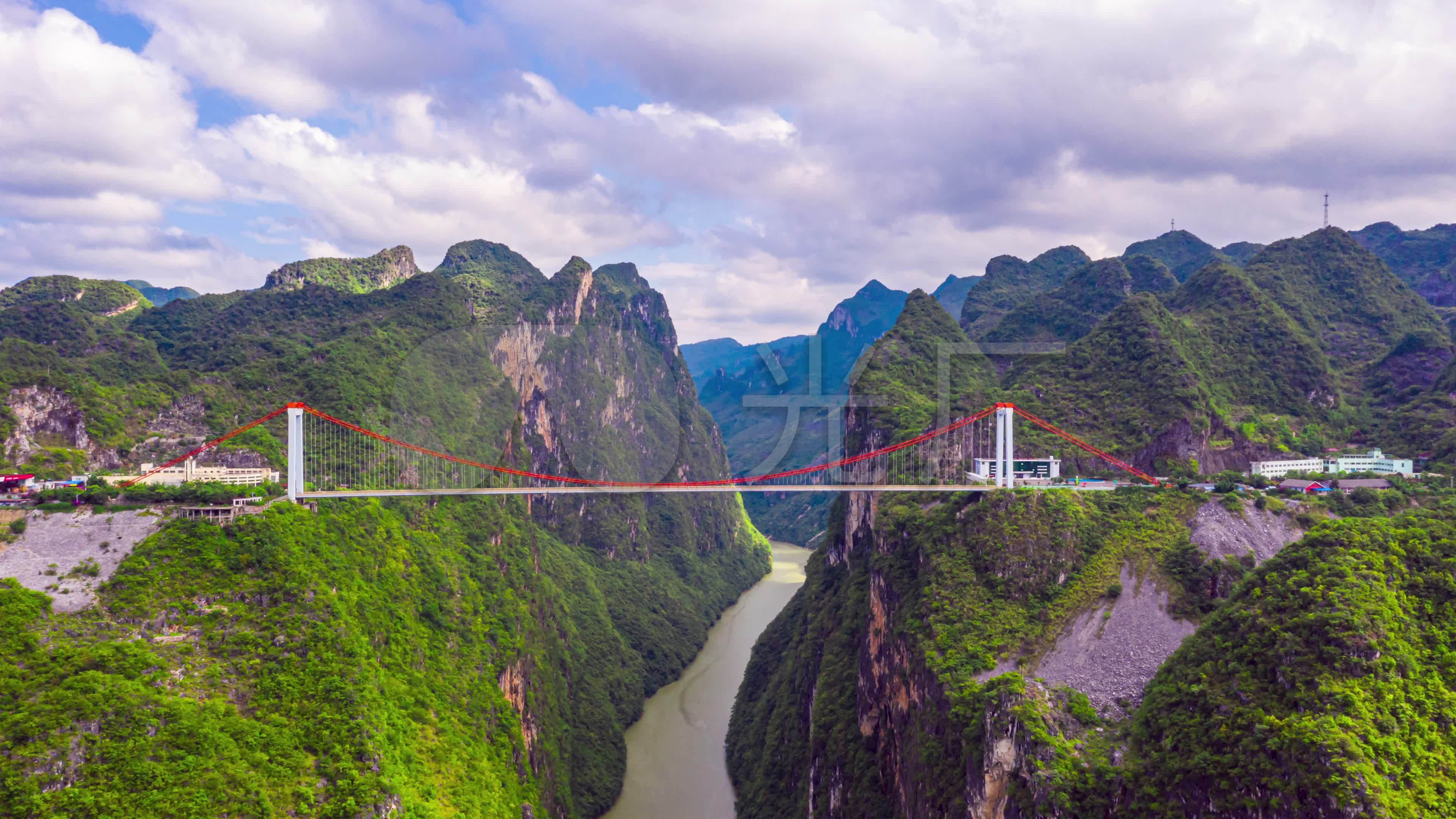 贵州北盘江大桥延时摄影_3840x2160_高清视频素材下载