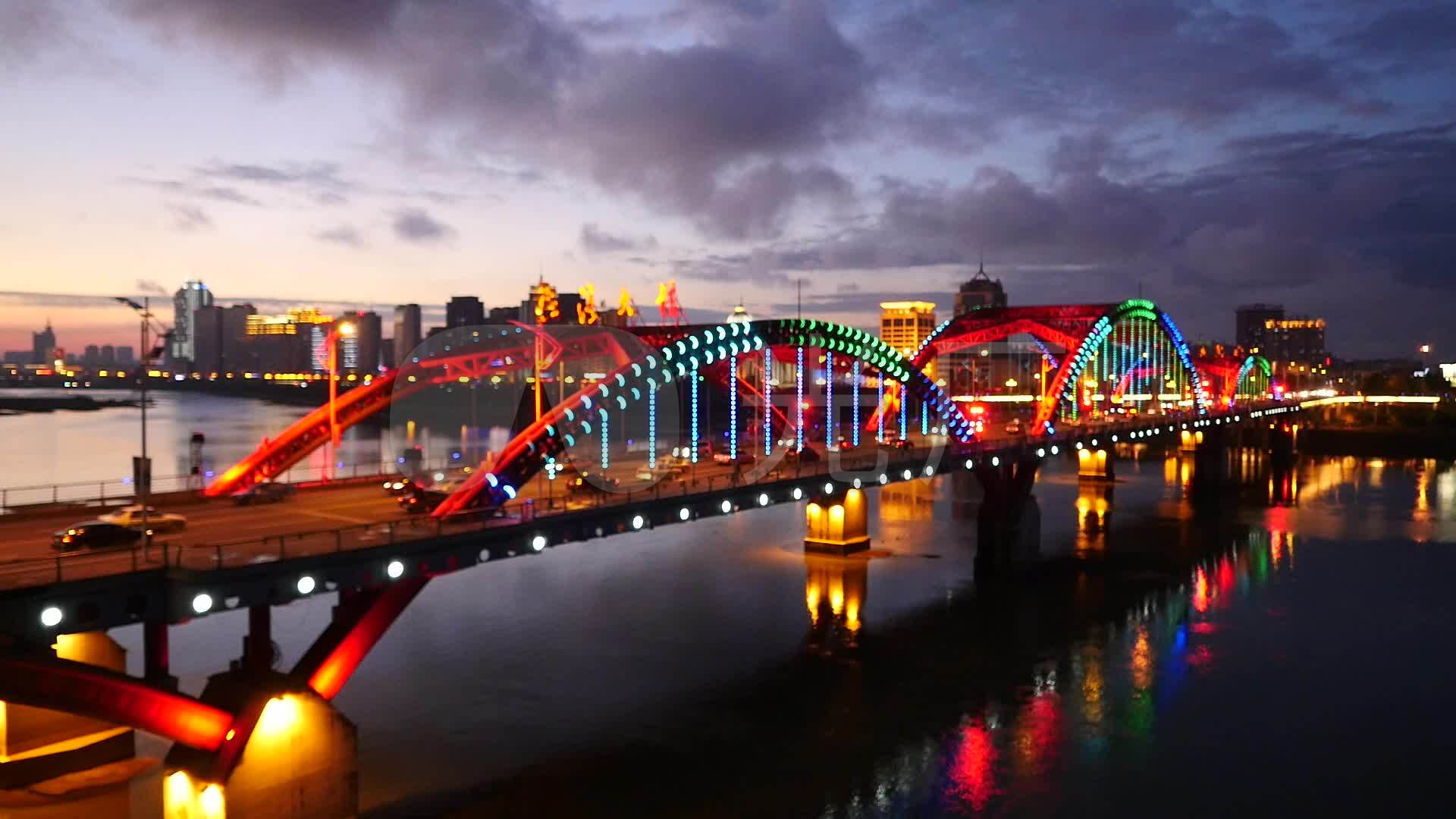 航拍吉林市江湾大桥_1920x1080_高清视频素材下载(:)