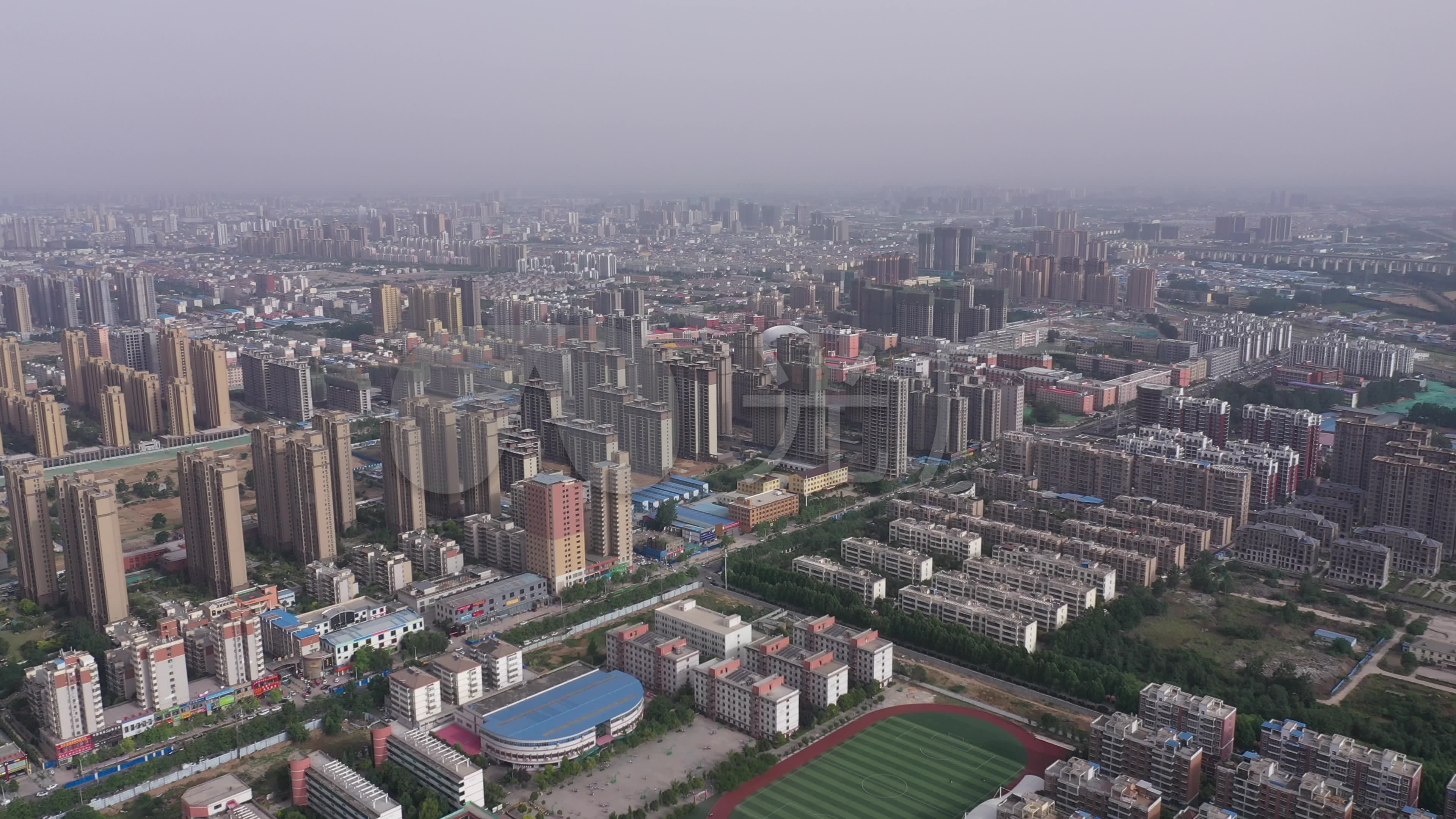 4k-原素材-河南商丘市城市风光_3840x2160_高清视频素材下载(编号