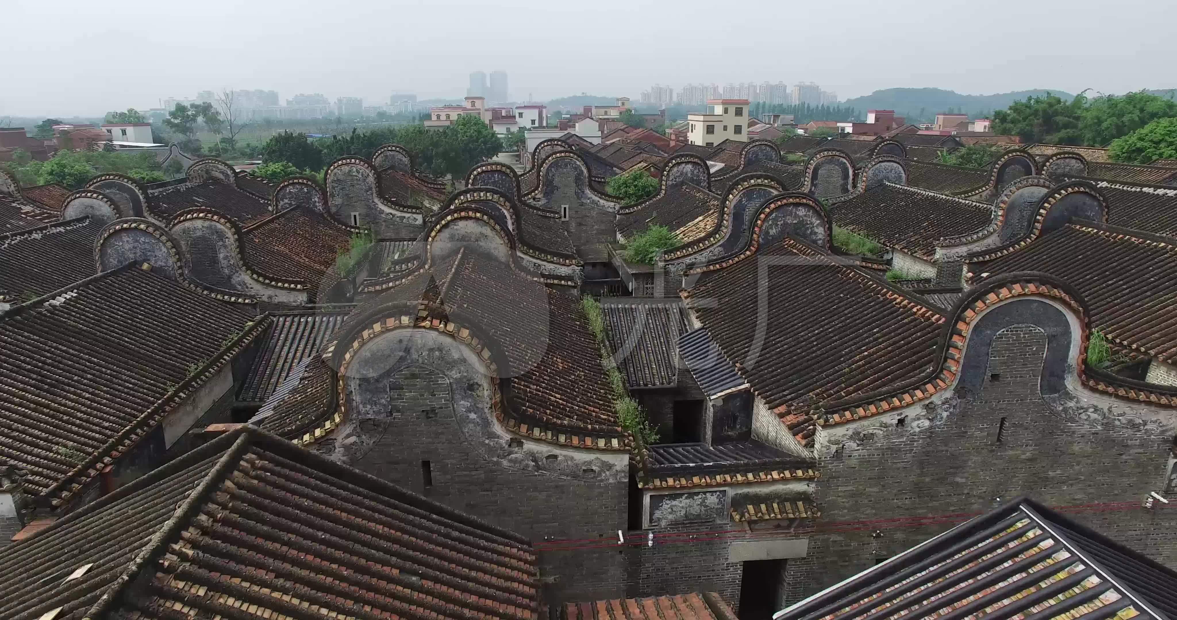 三水大旗头村古建筑群航拍