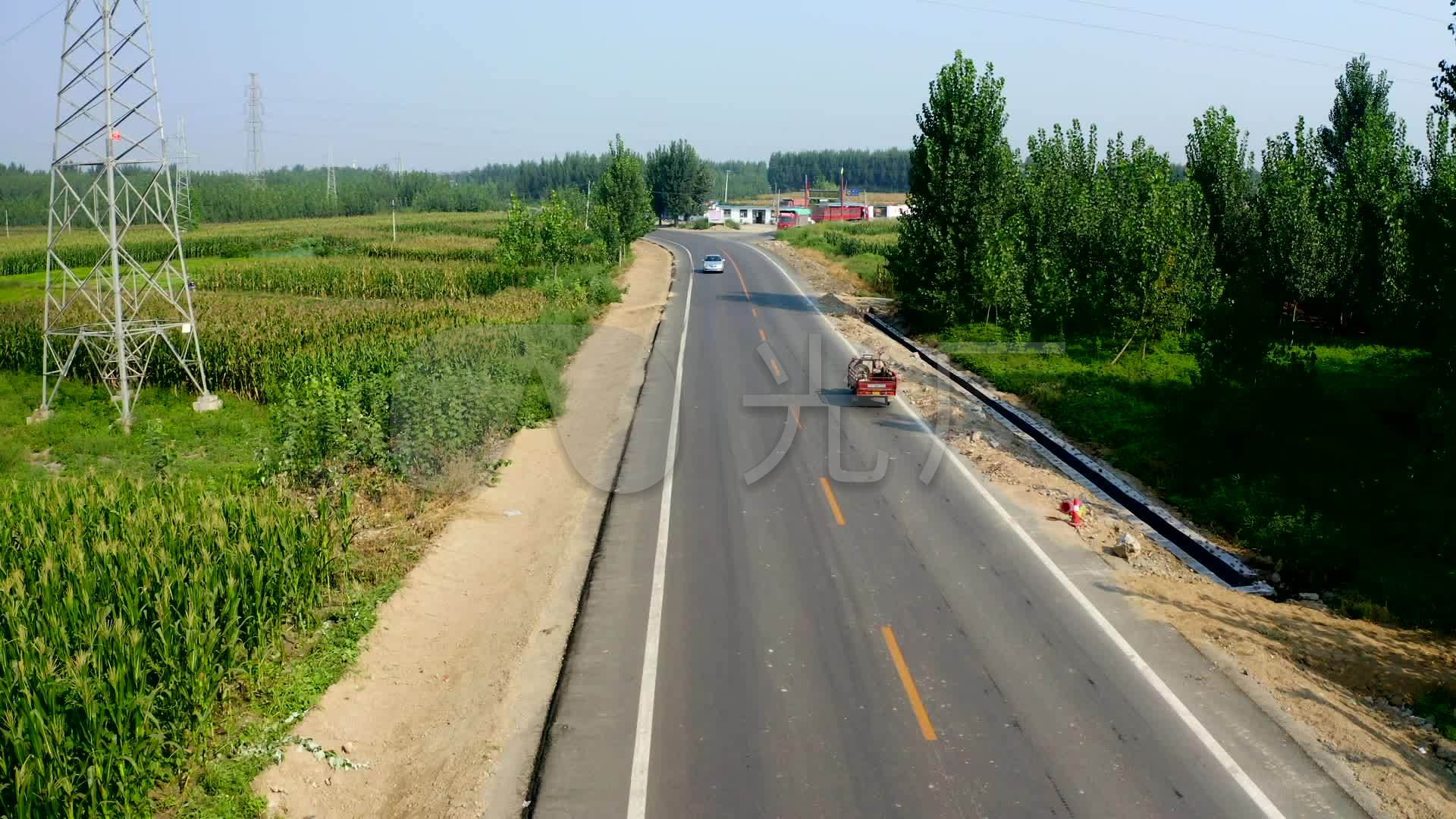 乡村公路国道省道航拍