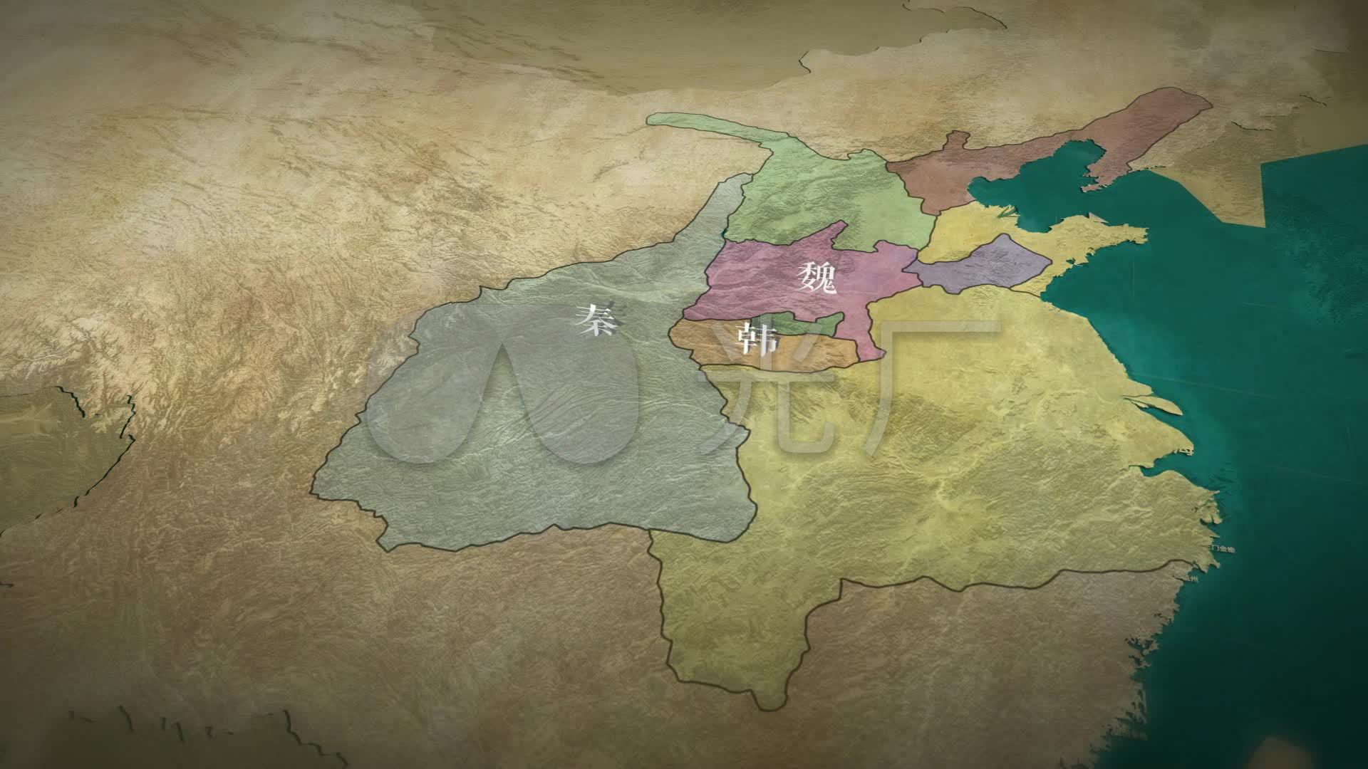 战国时代地图_ae模板下载(编号:4723993)_ae模板_vj师