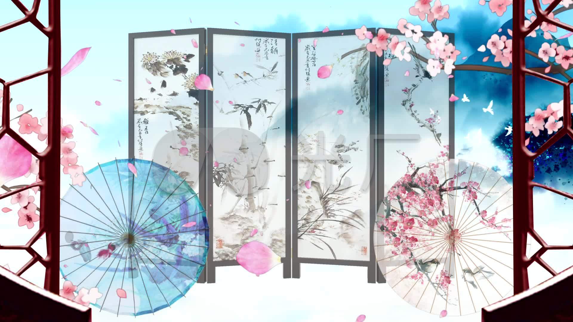 旗袍秀中国风背景