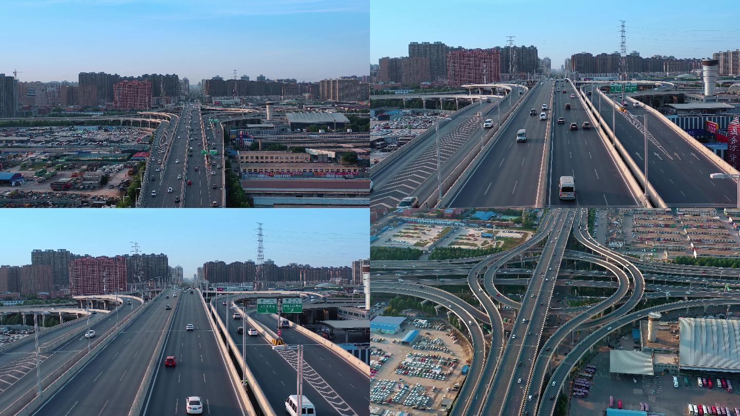 郑州京沙快速南三环航拍4k