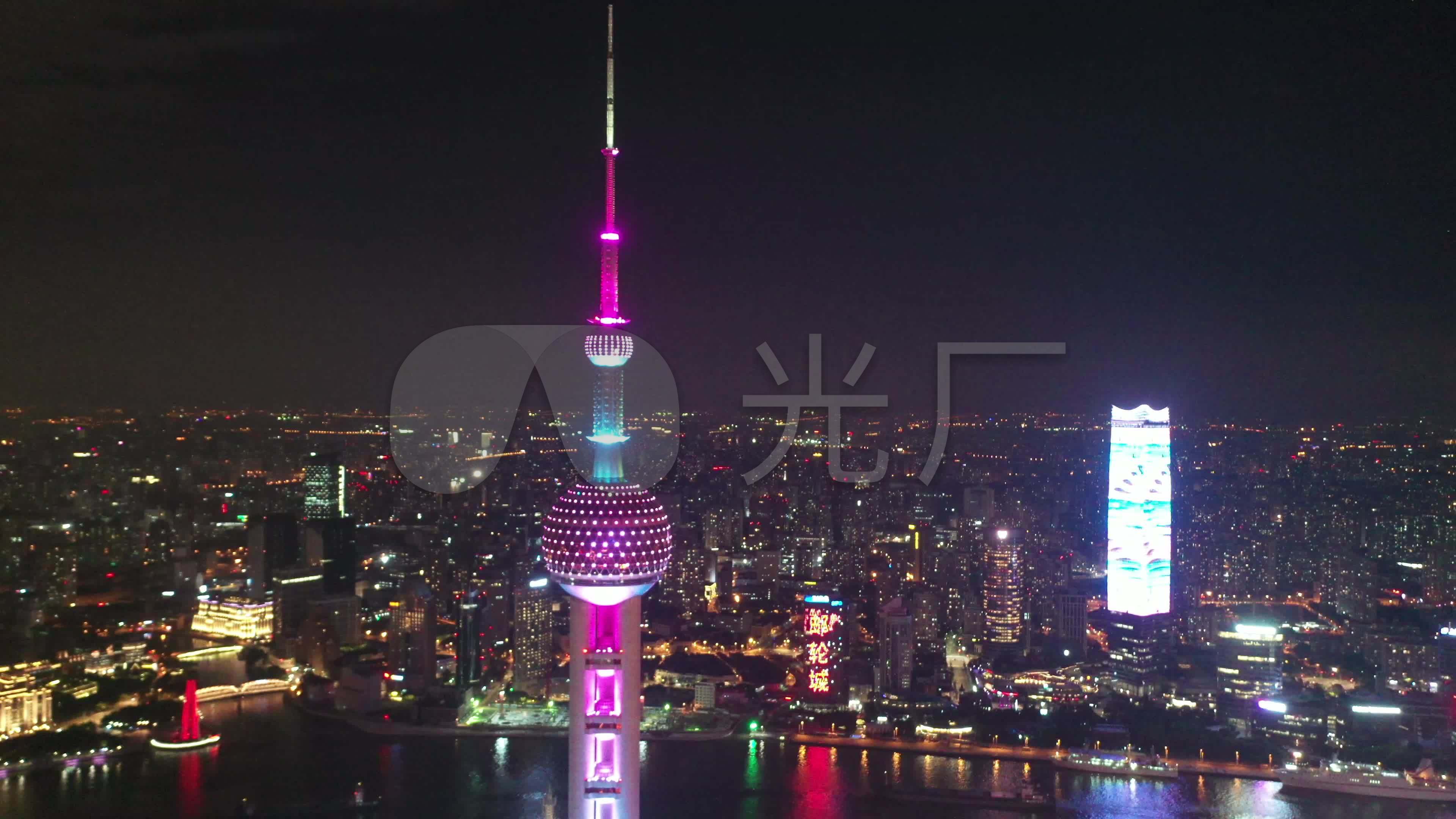 上海都市大城市夜景繁华东方明珠_3840x2160_高清视频