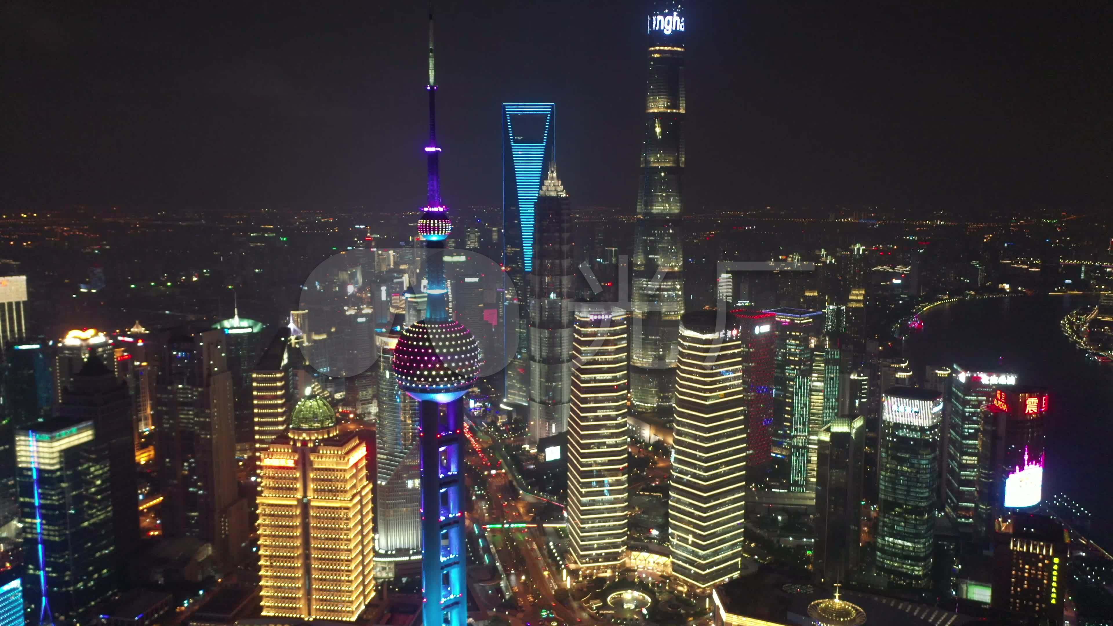 上海都市大城市夜景繁华东方明珠_3840x2160_高清视频